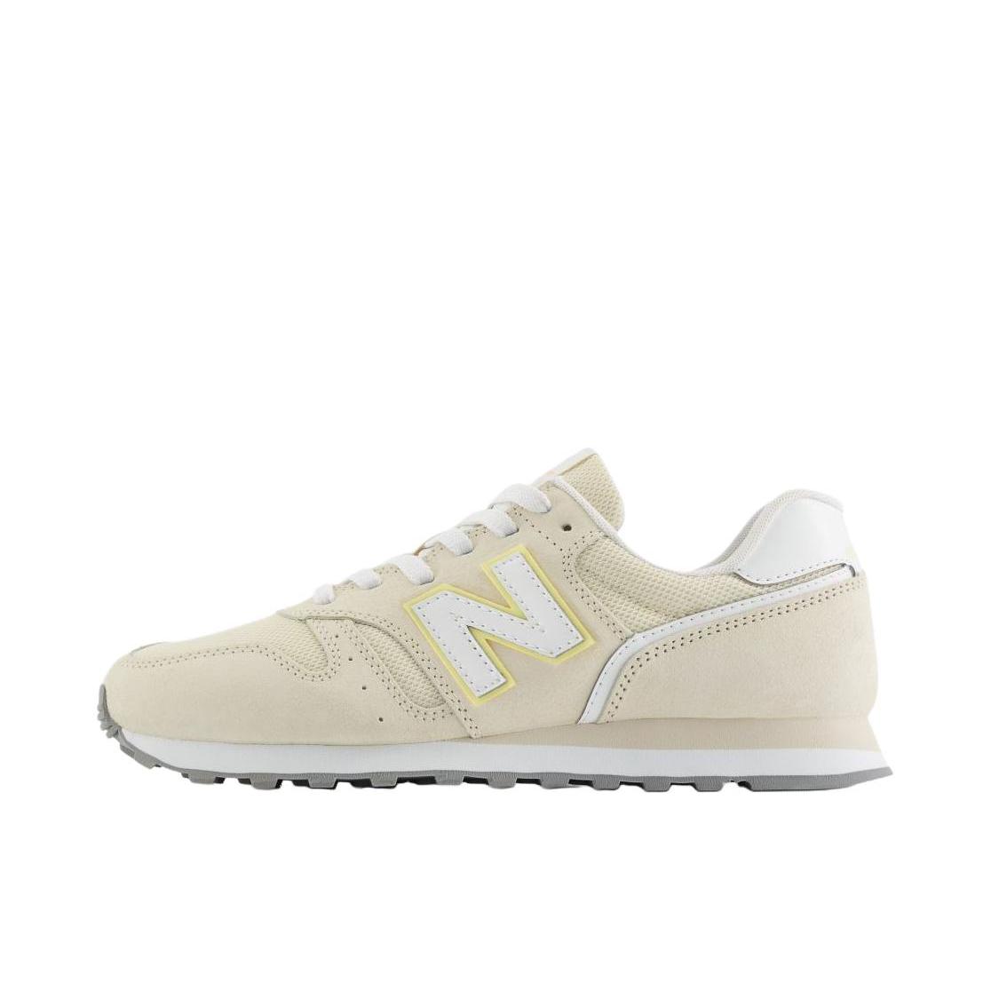 推荐商品：New Balance 373 织物 经典复古 百搭简约 网布 减震 舒适透气 防滑耐磨 低帮 合成革 马拉松 轻便缓震 运动休闲鞋 B宽/女款/浅米色