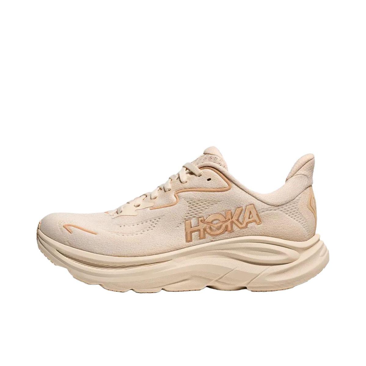 推荐商品：HOKA ONE ONE  CLIFTON 10  轻量 缓震 防滑 入门 训练 克利夫顿 10 跑鞋 女款/米色