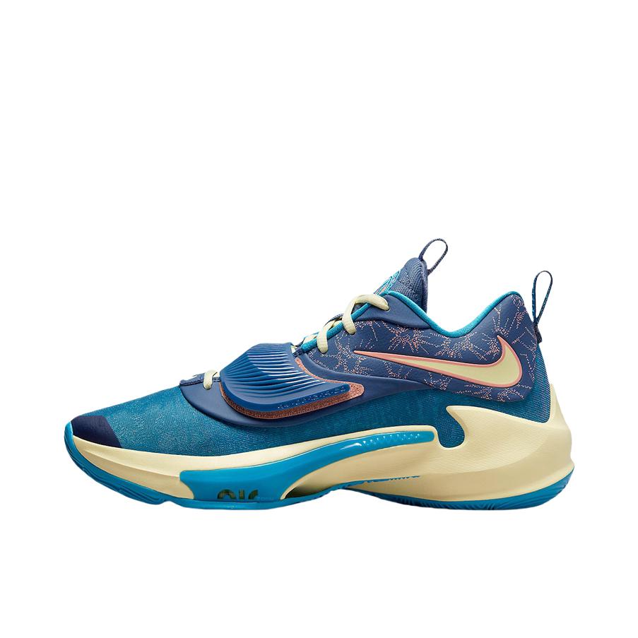 推荐商品：Nike Zoom Freak 3 字母哥3代 双Zoom 防滑耐磨 稳固抓地 包裹性 篮球鞋 米色/蓝色