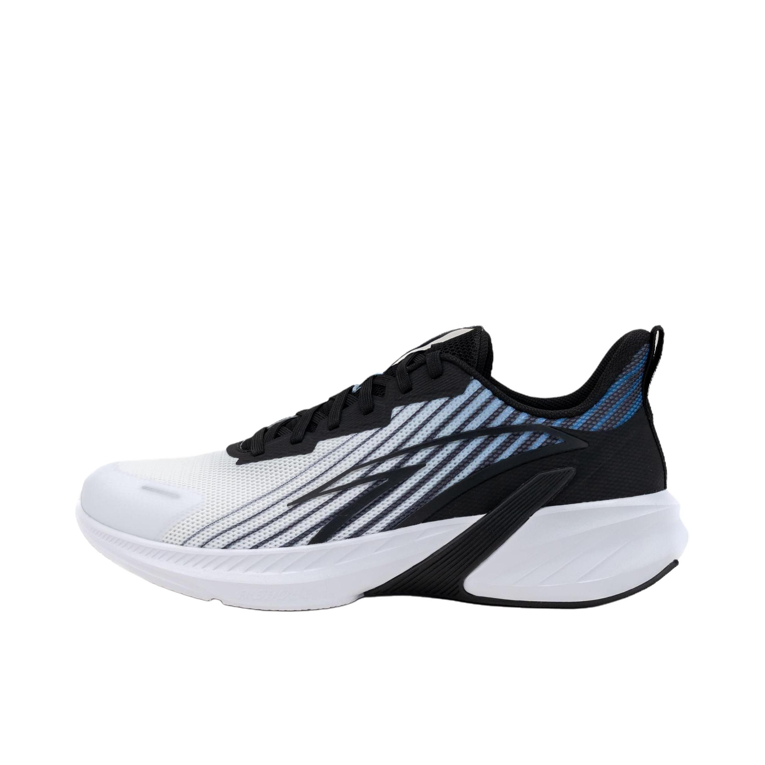 推荐商品：安踏 毒刺MAX 跑鞋 百搭简约防滑舒适软底透气低帮体测训练缓震回弹加厚 白色/黑色