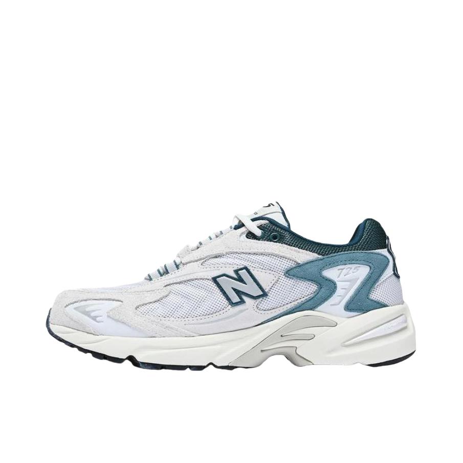 推荐商品：New Balance 725 跑鞋 休闲潮流复古减震防滑耐磨舒适透气运动 D宽/白色/深绿色