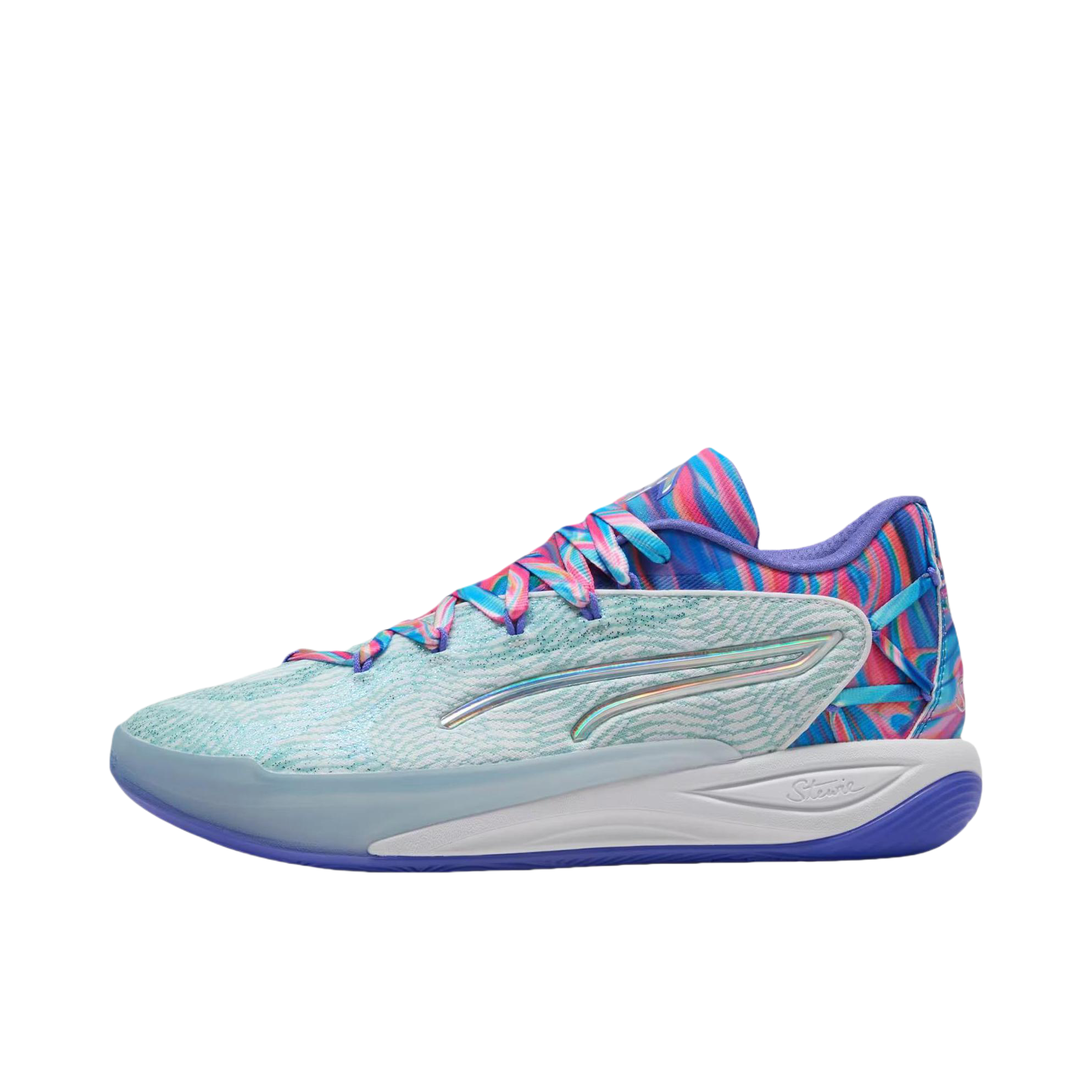 推荐商品：Puma/彪马 Stewie 4 柔软 防滑 耐磨 低帮 篮球鞋 水绿色