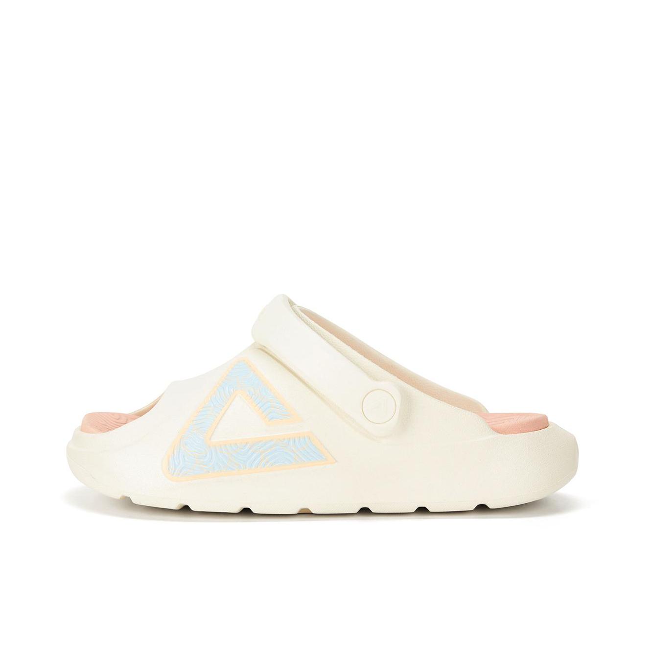 推荐商品：匹克 态极踏浪 拖鞋 软底防水增高舒适轻便防臭简约一字两穿包头出街回弹 女款/帆布白/粉色