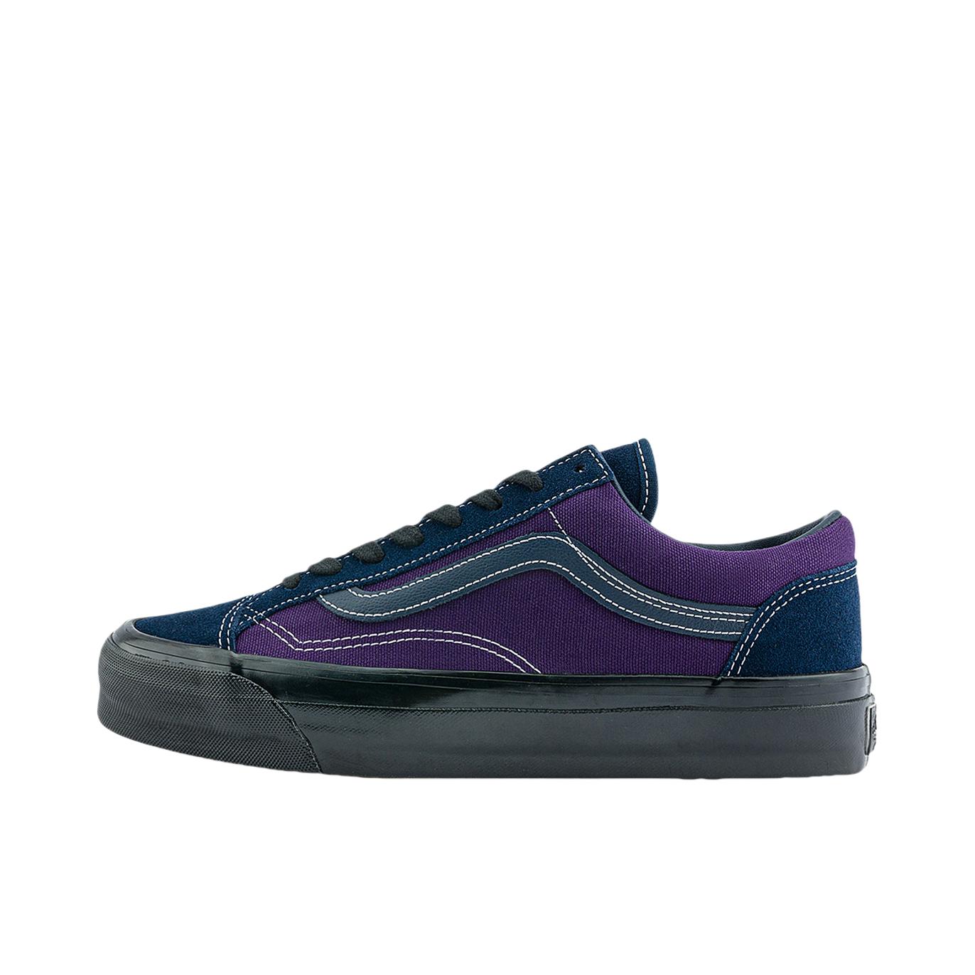 推荐商品：Vans/范斯 Old Skool 36 板鞋 简约复古时尚百搭防滑耐磨舒适减震轻便透气拼接贴合支撑 蓝色/紫色