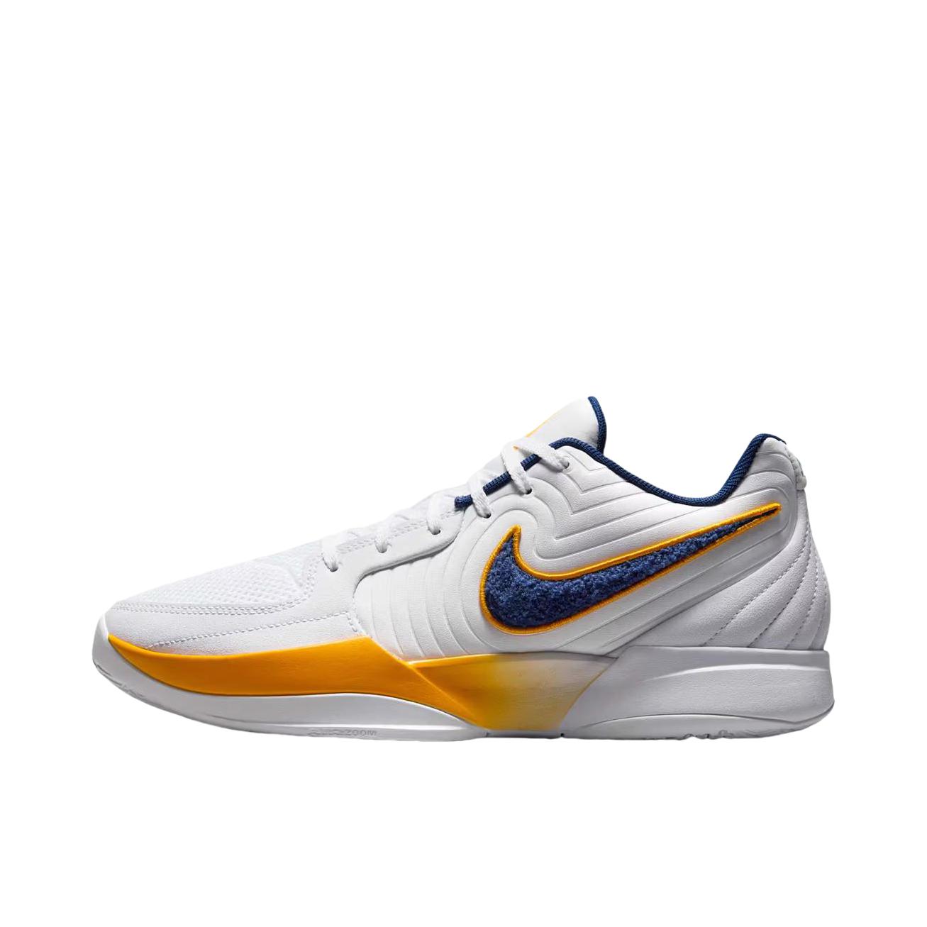 推荐商品：Nike Ja 2 莫兰特2代 篮球鞋 抗扭低帮缓震稳定防滑耐 舒适百搭耐用时尚训练 白色/橙色 