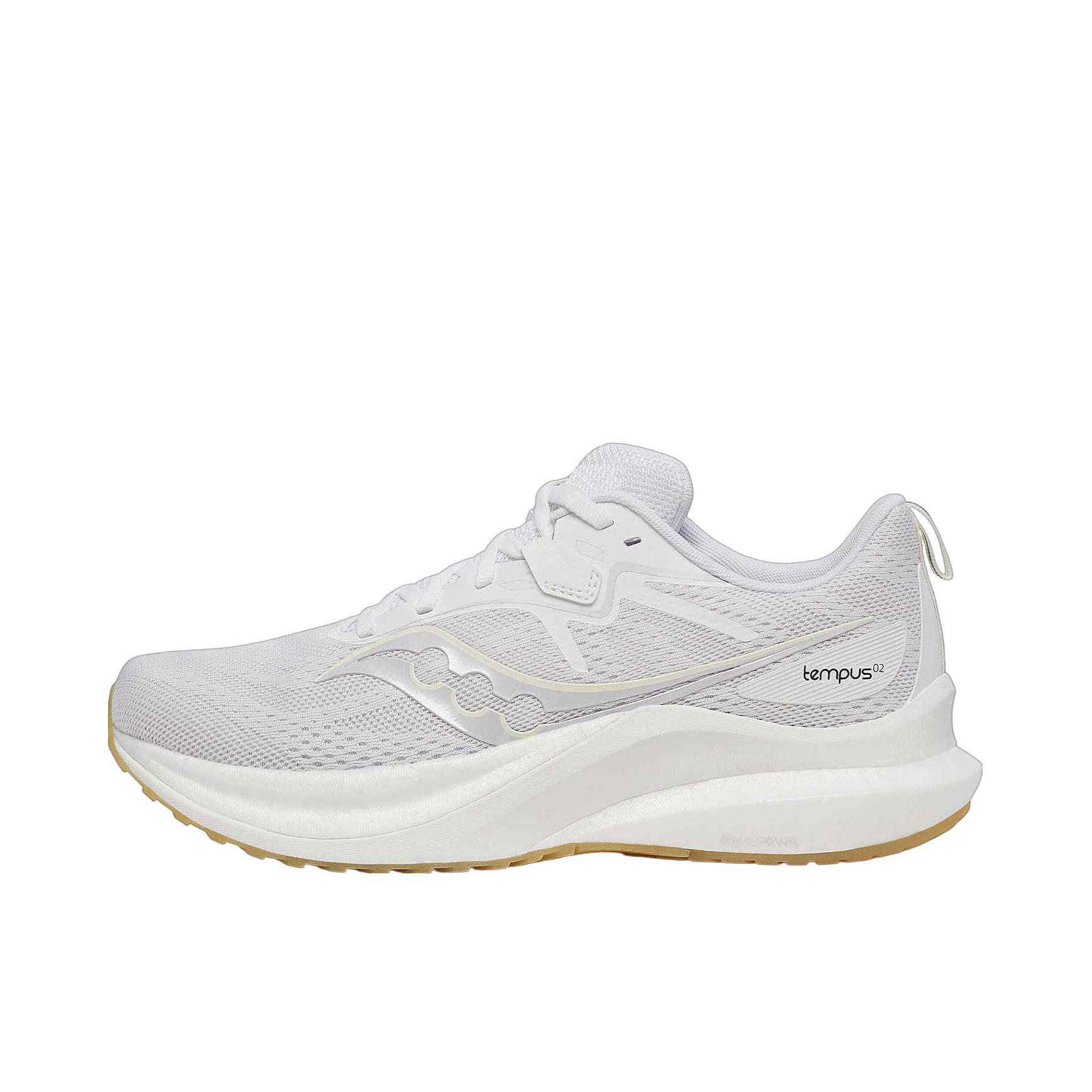 推荐商品：Saucony/索康尼  Tempus 坦途 2  稳定支撑 缓震透气 舒适轻便 防滑耐磨 百搭 慢跑  跑鞋 白色