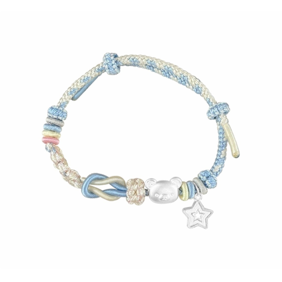 推荐商品：牧言 轻松熊幸运星足银手链 MQS20057