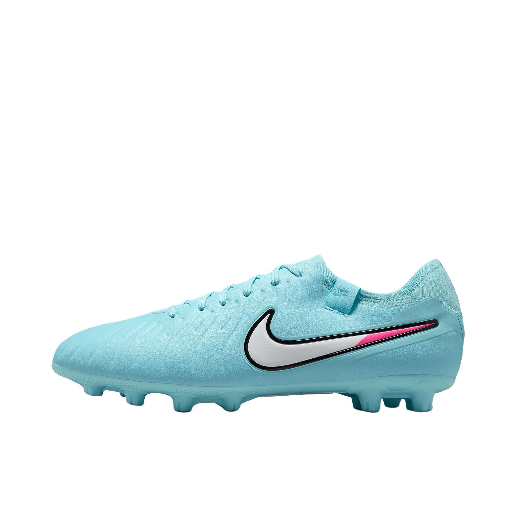 推荐商品：Nike Tiempo Legend 10 Pro HG 次顶级 胶质短钉 坚硬人工草场 足球鞋 浅蓝色