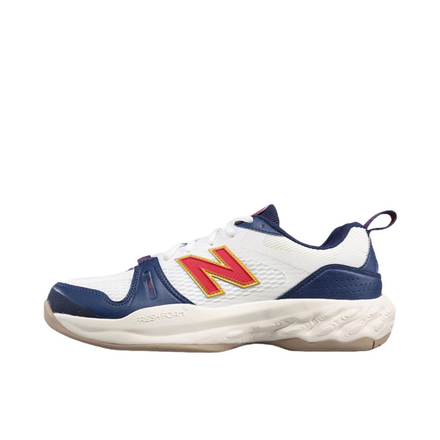推荐商品：New Balance Fresh Foam X 1007 耐磨 圆头 系带 厚底 跑鞋 白色/蓝色/红色