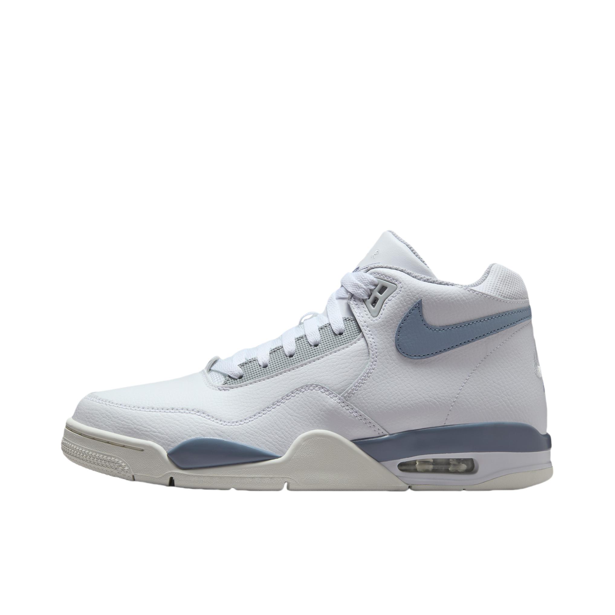 推荐商品：Nike Flight Legacy 潮流复古 缓震 耐磨 运动休闲鞋 灰石板蓝/帆白色/狼灰色/金色