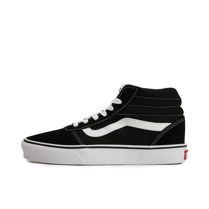 推荐商品：Vans/范斯 Ward 板鞋 滑板鞋 棋盘格潮流复古拼接舒适休闲美式街头风轻质 Black/White 高帮/黑白