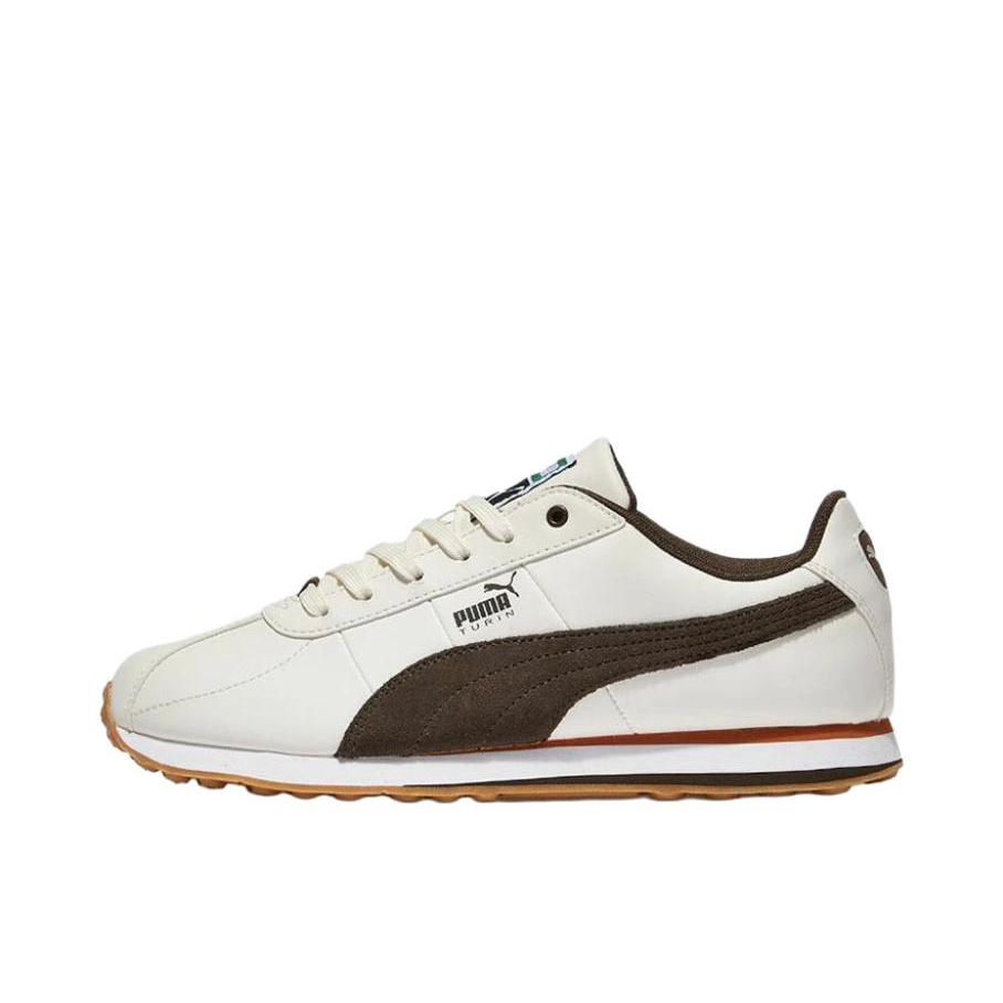 推荐商品：Puma/彪马 Turin 运动休闲鞋 复古百搭轻便舒适透气耐磨包裹性圆头 白色/褐色