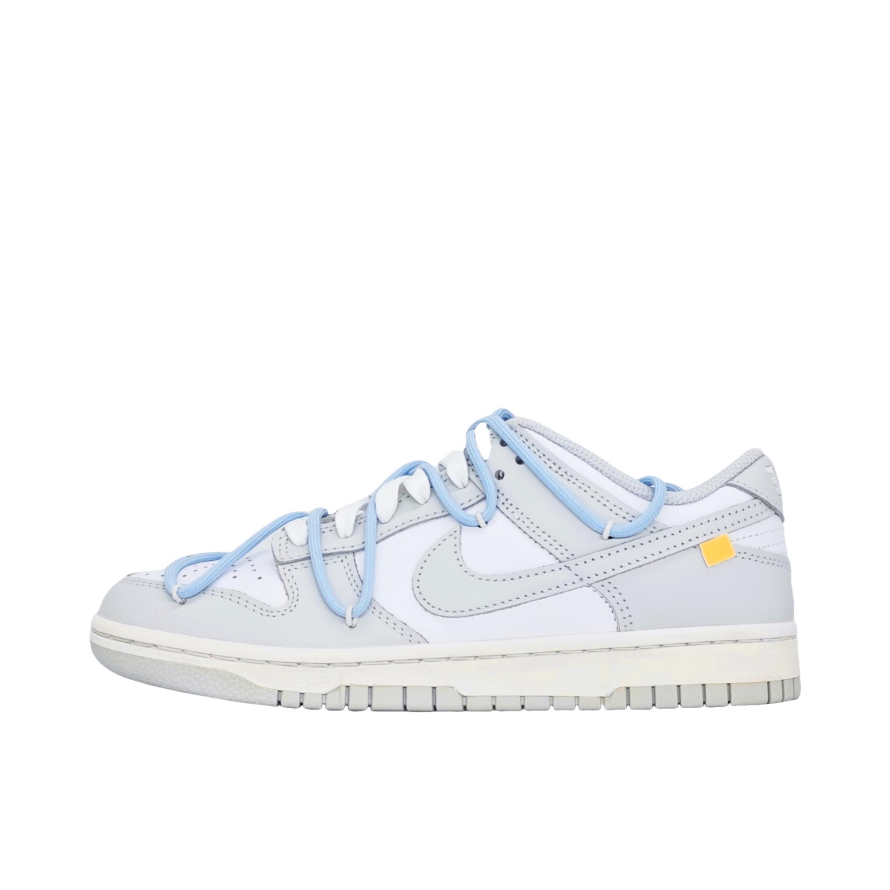 推荐商品：【定制球鞋】 Nike Dunk 板鞋 平跟系带防滑耐磨做旧高街简约百搭潮流复古美式 解构风/卵石银灰