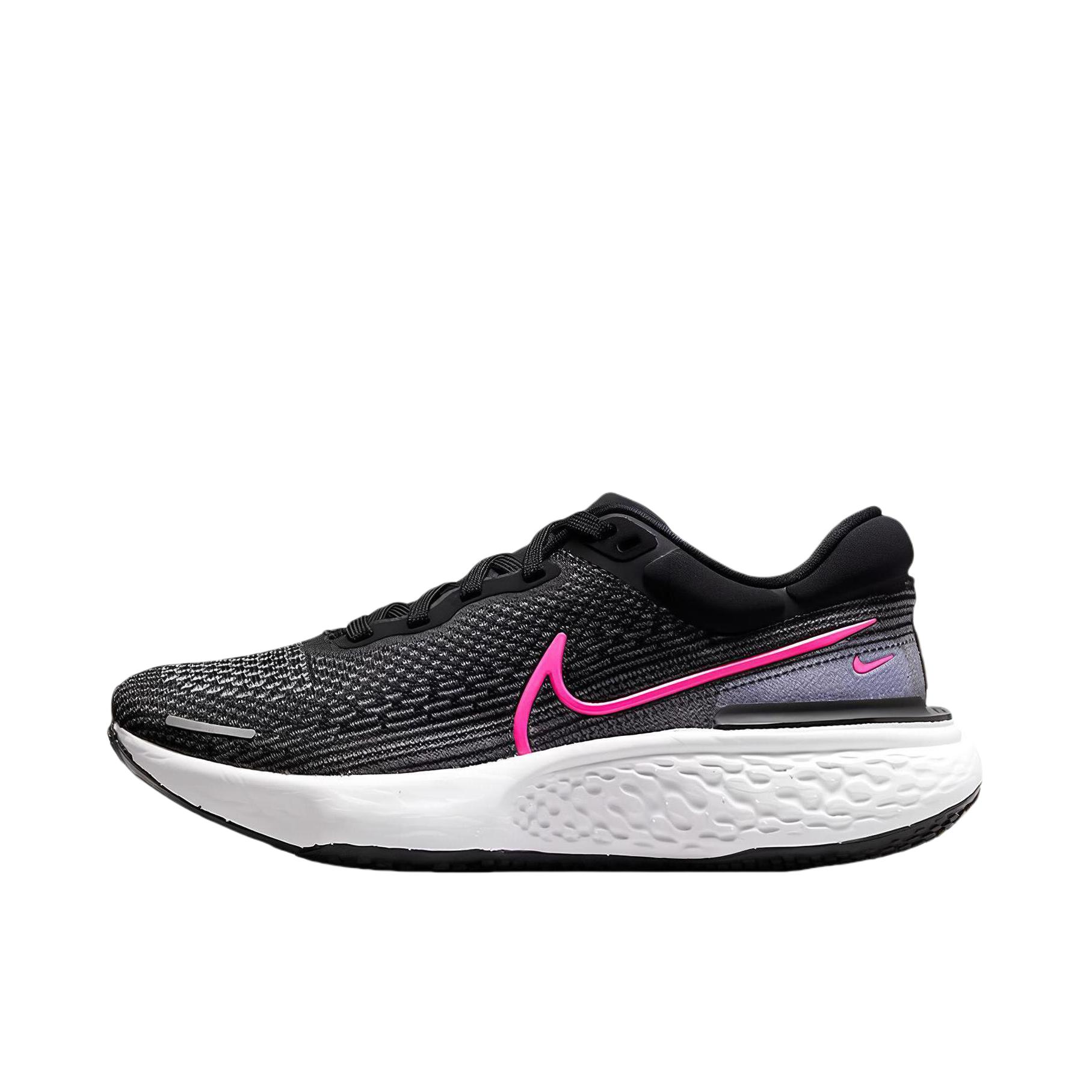 推荐商品：Nike ZoomX Invincible Run 跑鞋 缓震轻便防滑耐磨网面透气织物碳板运动回弹 黑色/粉色