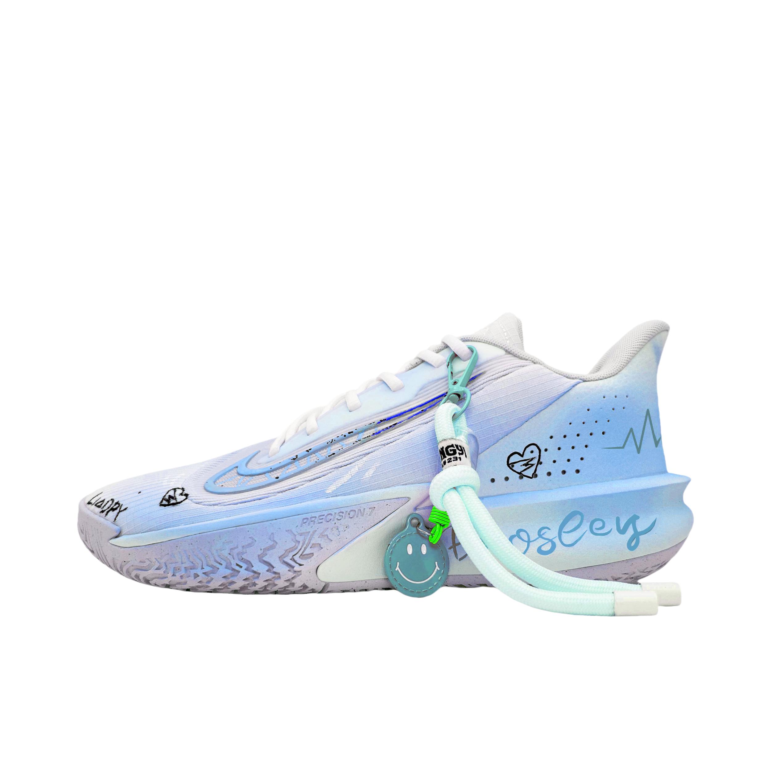 推荐商品：【定制球鞋】Nike Precision 7 防滑耐磨 舒适回弹 网布 潮流百搭 篮球鞋 海风轻语