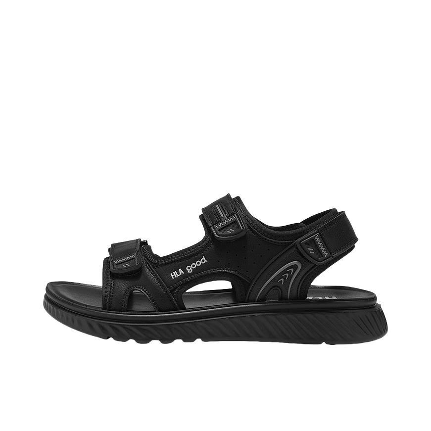 推荐商品：海澜之家 休闲 运动 外穿 沙滩 凉鞋 HAALXM2ECT077 黑色