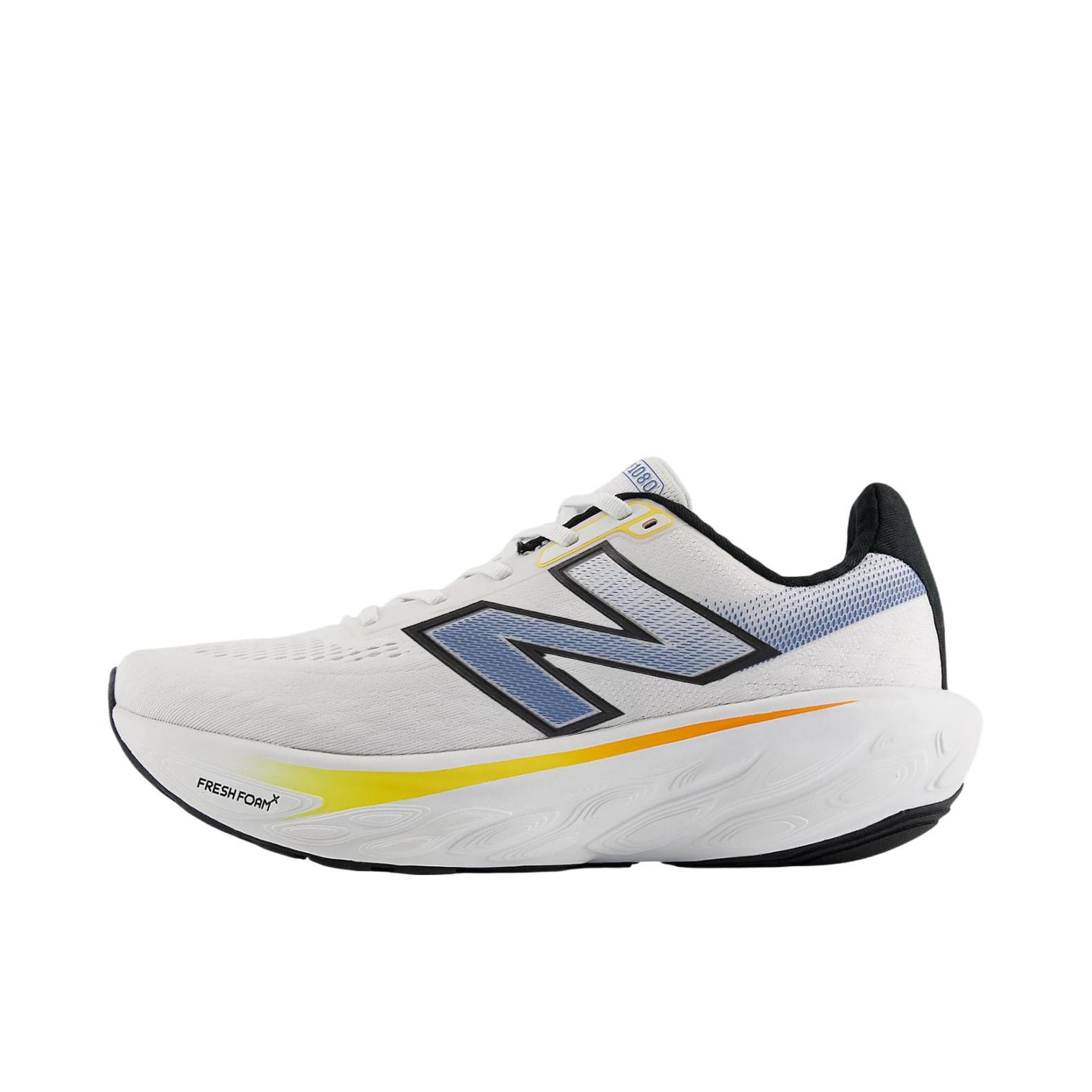 推荐商品：New Balance Fresh Foam X 1080 v14 跑鞋 舒适缓震防滑耐磨轻便低帮百搭简约轻量慢跑支撑半马 D宽/白色/黑色/蓝色