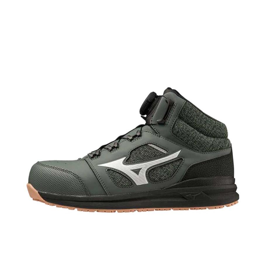 推荐商品：Mizuno/美津浓 Almighty Ls II 73m Boa 高帮 运动 圆头 旋钮 人造革 跑鞋 F1GA220309 绿色