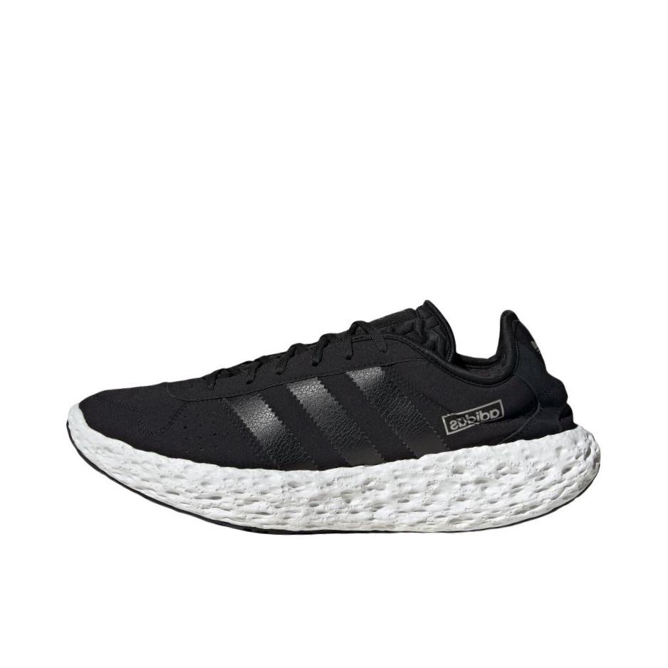 推荐商品：adidas Originals Zponge 防滑 耐磨 低帮 跑鞋 黑色/暗银金属