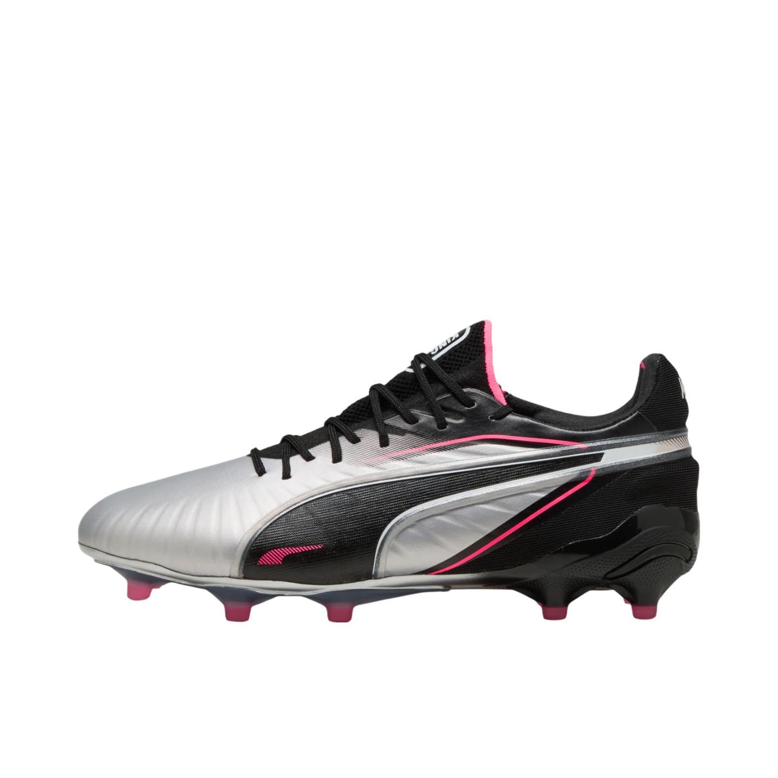 推荐商品：Puma/彪马 King Ultimate FG/AG 顶级 长钉 人造草坪 防滑耐磨 胶质 圆头 足球鞋 银色/黑色