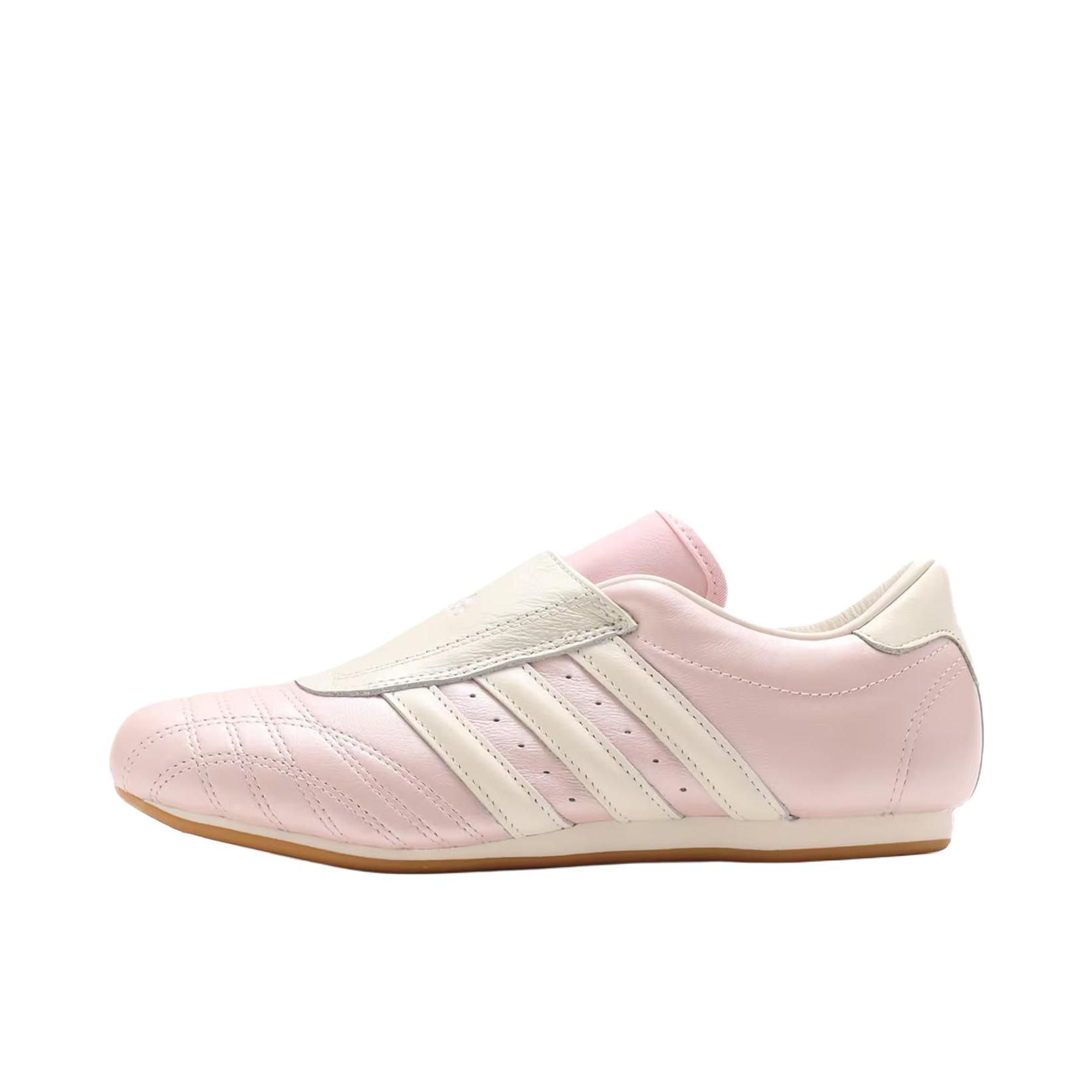 推荐商品：adidas Originals Taekwondo 运动休闲鞋 跆拳道鞋 防滑低帮耐磨薄底 粉色/米色 