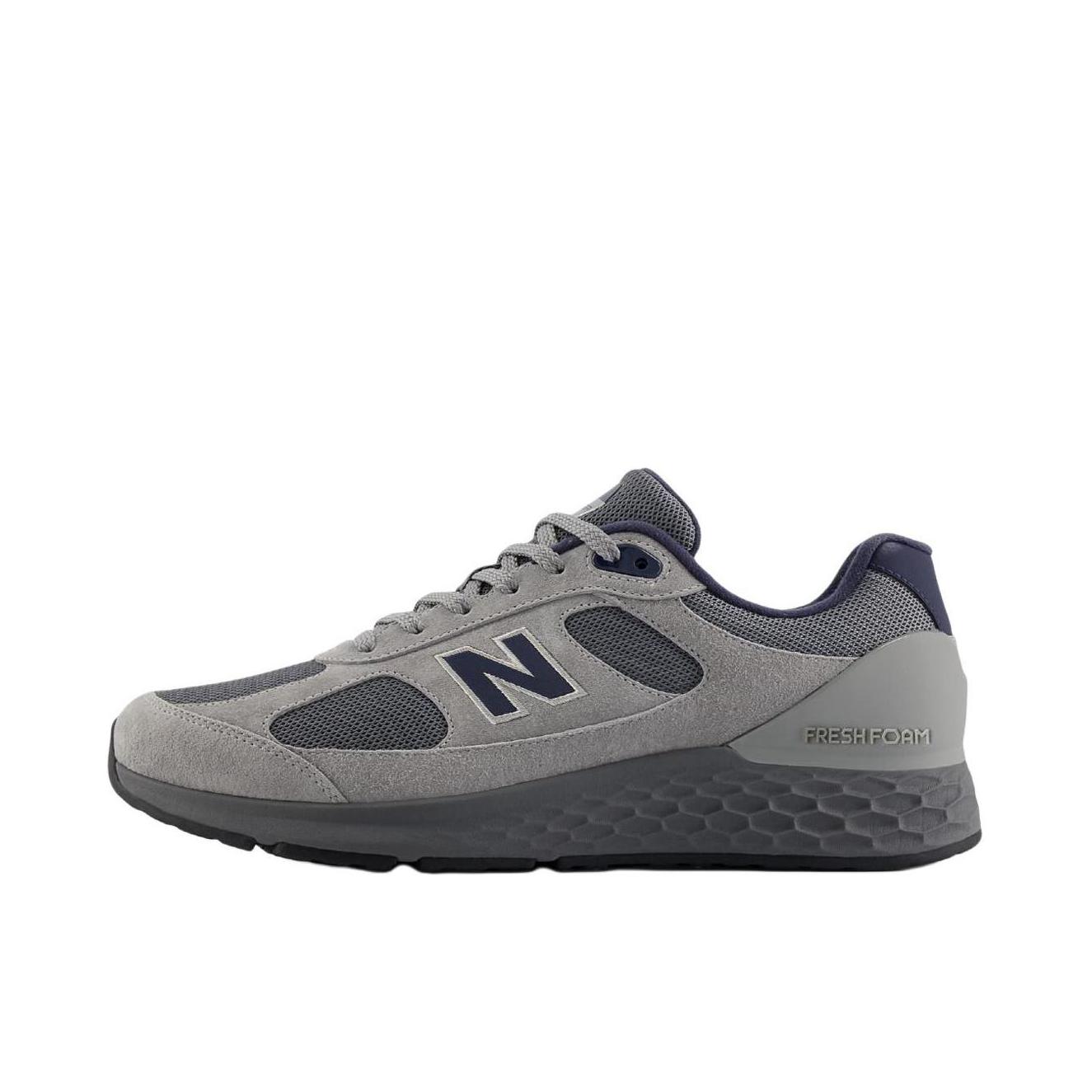 推荐商品：New Balance 1880 跑鞋 防滑耐磨缓震休闲网布透气舒适百搭复古时尚织物合成革马拉松支撑 2E宽/深灰色 