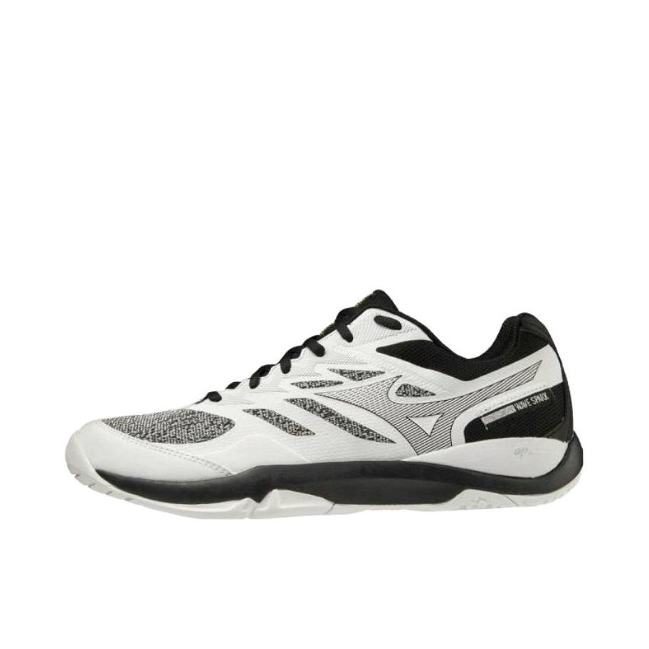 推荐商品：Mizuno/美津浓 Wave Spark WIDE AC 防滑 低帮 厚底 圆头 网球鞋 3E宽/白色/黑色