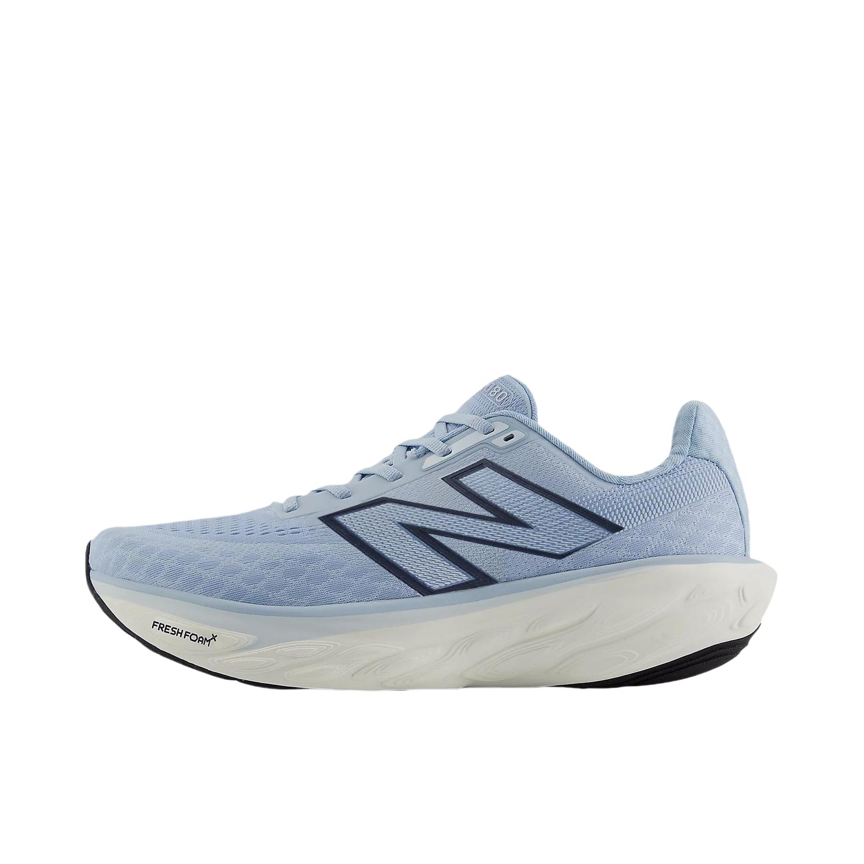 推荐商品：New Balance Fresh Foam X 1080 v14 跑鞋 舒适缓震防滑耐磨轻便低帮百搭简约轻量慢跑支撑半马 D宽/浅铬蓝色/冰蓝色
