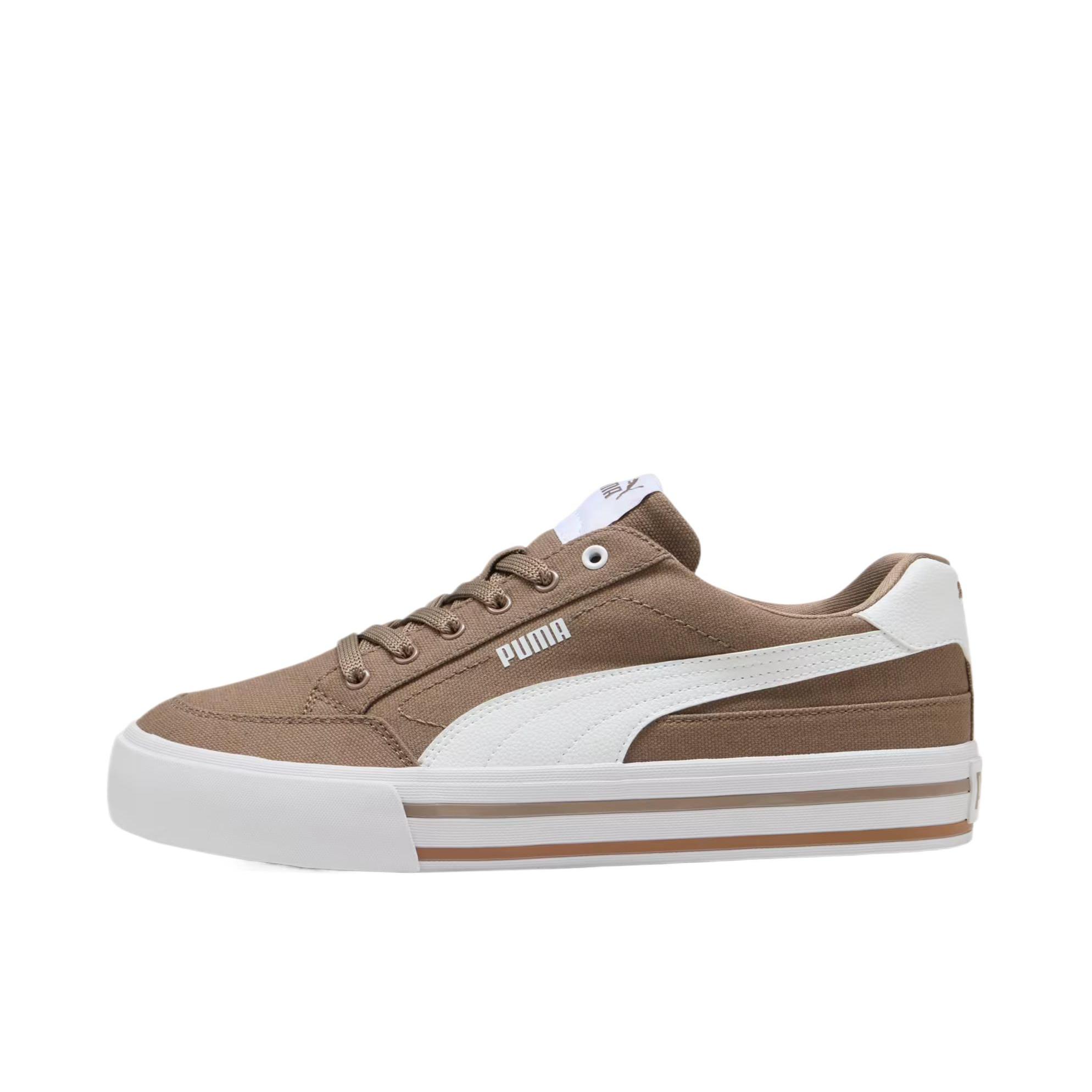 推荐商品：Puma/彪马 Court Classic Vulcs 小白鞋 板鞋 舒适减震防滑耐磨百搭时尚复古防水 棕色
