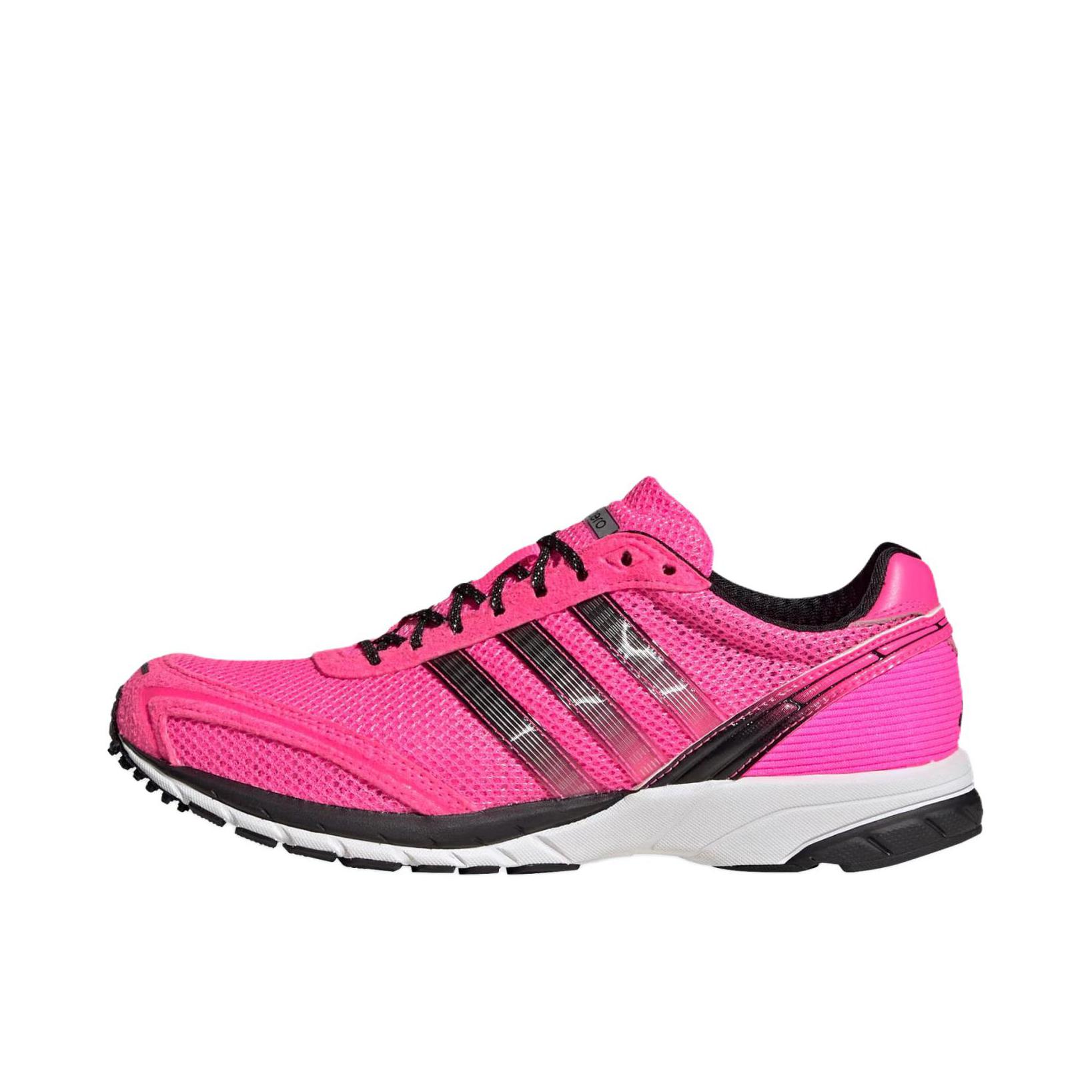 推荐商品：adidas Originals Adizero Adios OG 经典 跑鞋 粉色/红色/黑色 