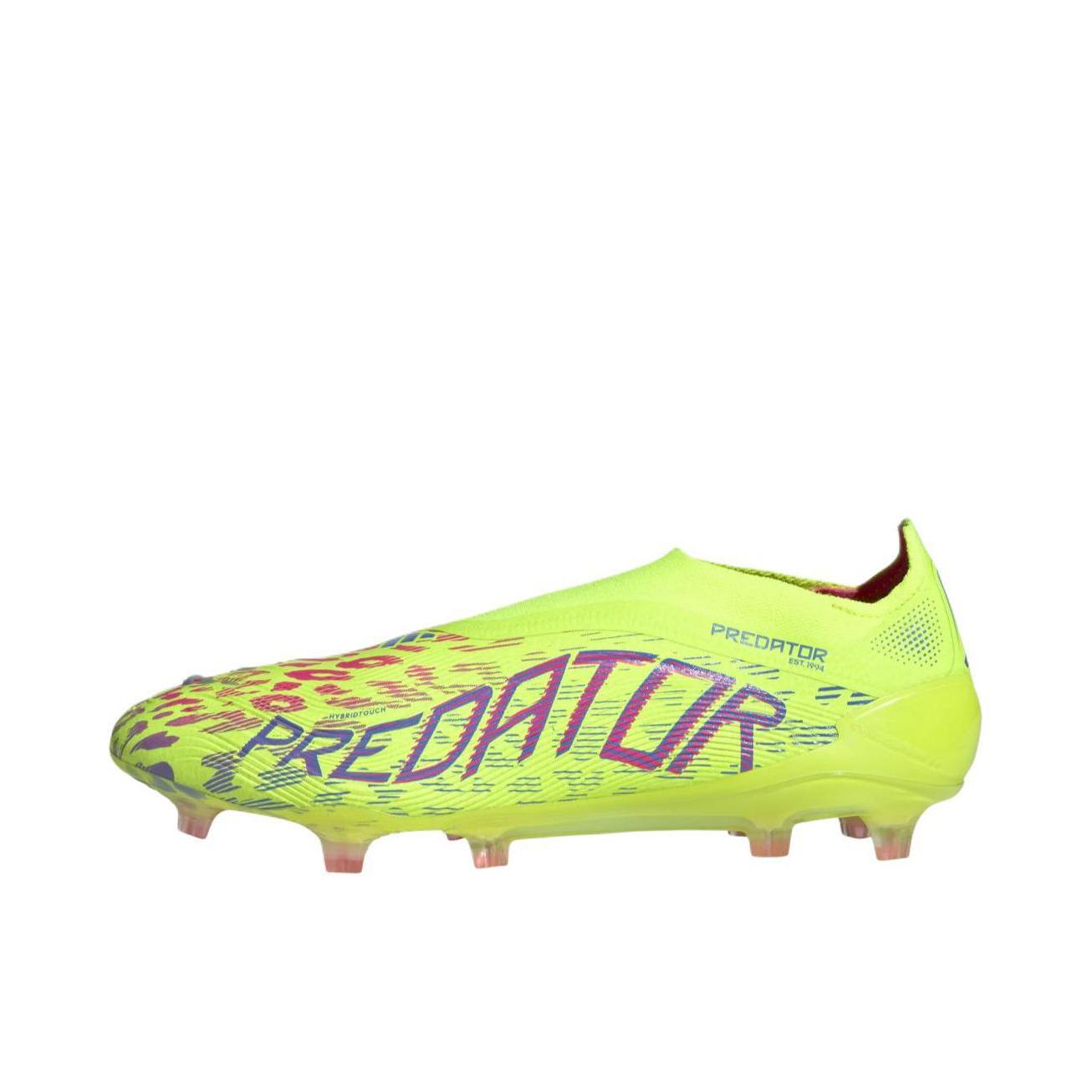 推荐商品：adidas Predator Elite FT FG 猎鹰25 顶级 胶质长钉 硬天然草场 耐用支撑 足球鞋 柠檬黄/绿色