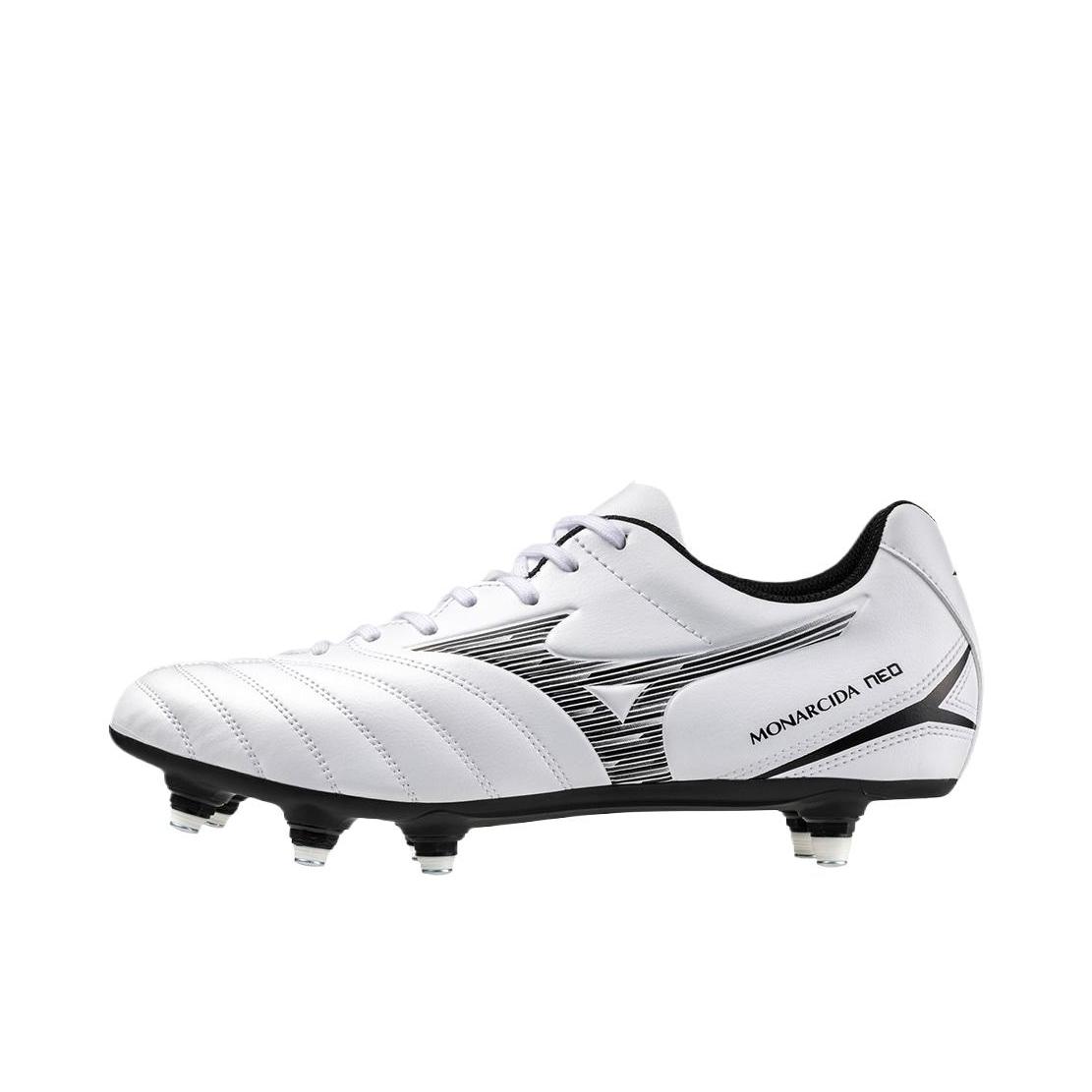 推荐商品：Mizuno/美津浓 Monarcida Neo Ii Select Si FG 防滑 人造草地 低帮 圆头 胶质碎钉 足球鞋 白色 