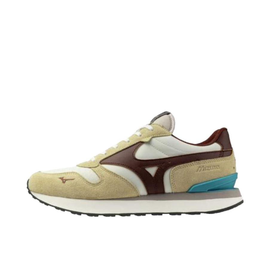 推荐商品：Mizuno/美津浓 RB87 减震 防滑 低帮 系带 跑鞋 2E宽/米色/白色/棕色