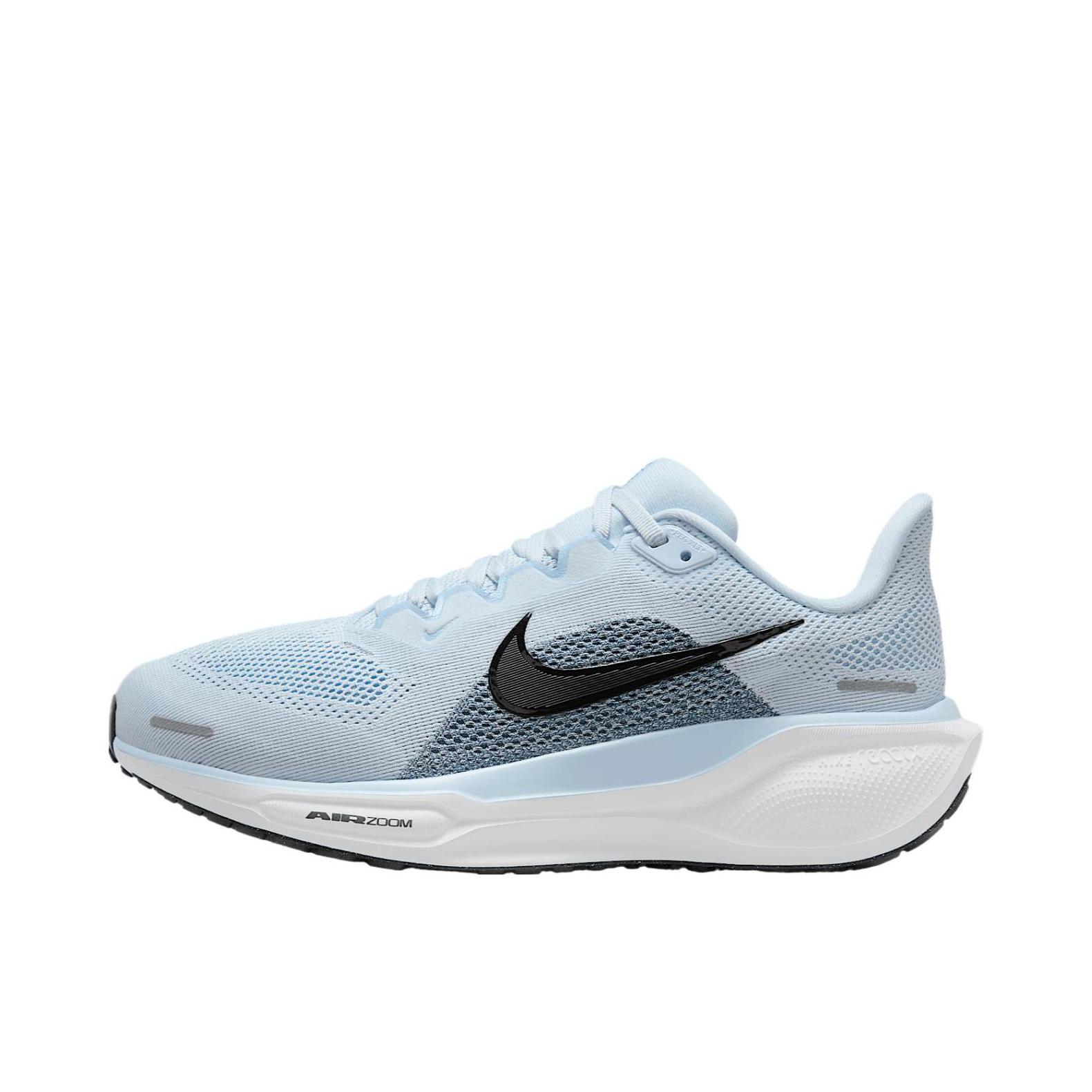 推荐商品：Nike Air Zoom Pegasus 41 飞马 跑鞋 ReactX泡绵缓震透气轻便回弹训练防滑马拉松短跑支撑贴合耐用 天蓝色