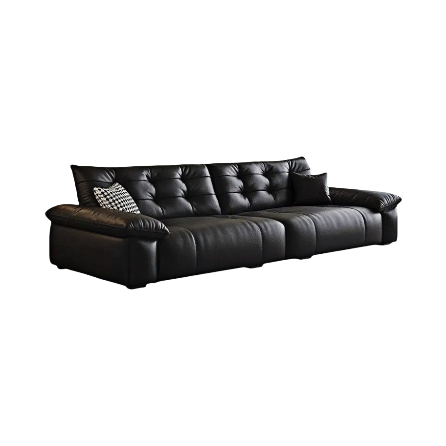 推荐商品：修墅 意式极简 全包裹黄牛皮 直排皮艺沙发