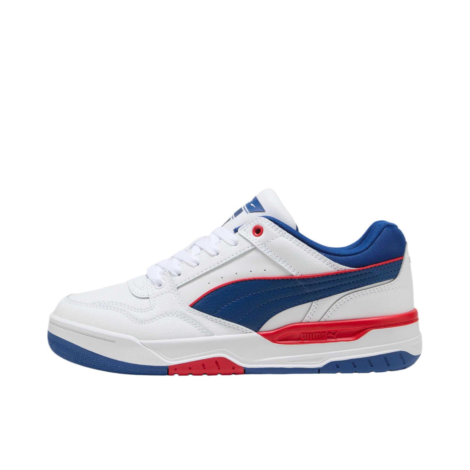 推荐商品：Puma/彪马 REBOUND 1948 板鞋 防滑耐磨舒适低帮橡胶时尚百搭复古贴合篮球风 红色/皇家蓝/白色
