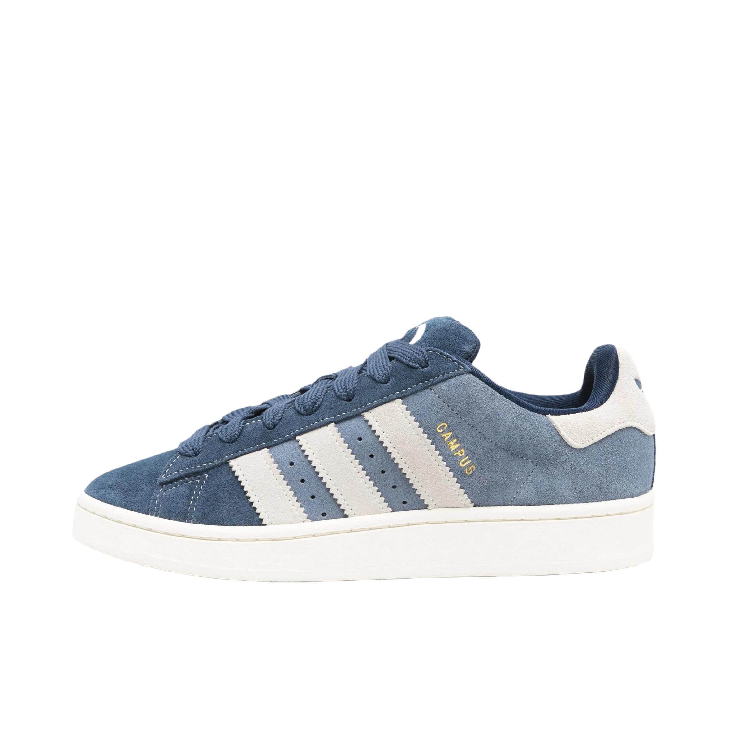 推荐商品：adidas Campus 2.0 板鞋 复古轻便透气防滑耐磨薄底 蓝色/白色