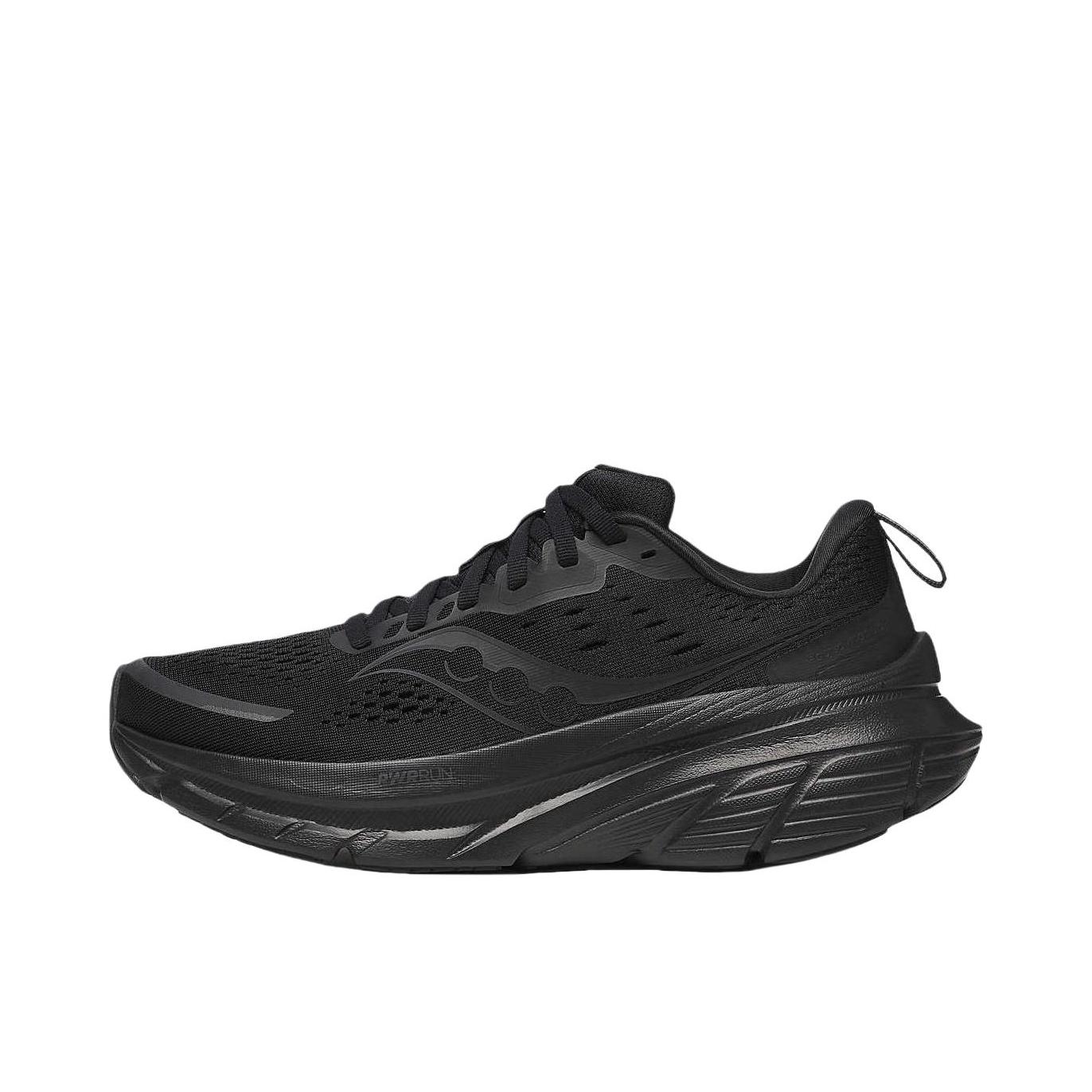 推荐商品：Saucony/索康尼 Guide 向导 18 防滑耐磨 减震透气 稳定支撑 低帮 舒适百搭 跑鞋 纯黑色