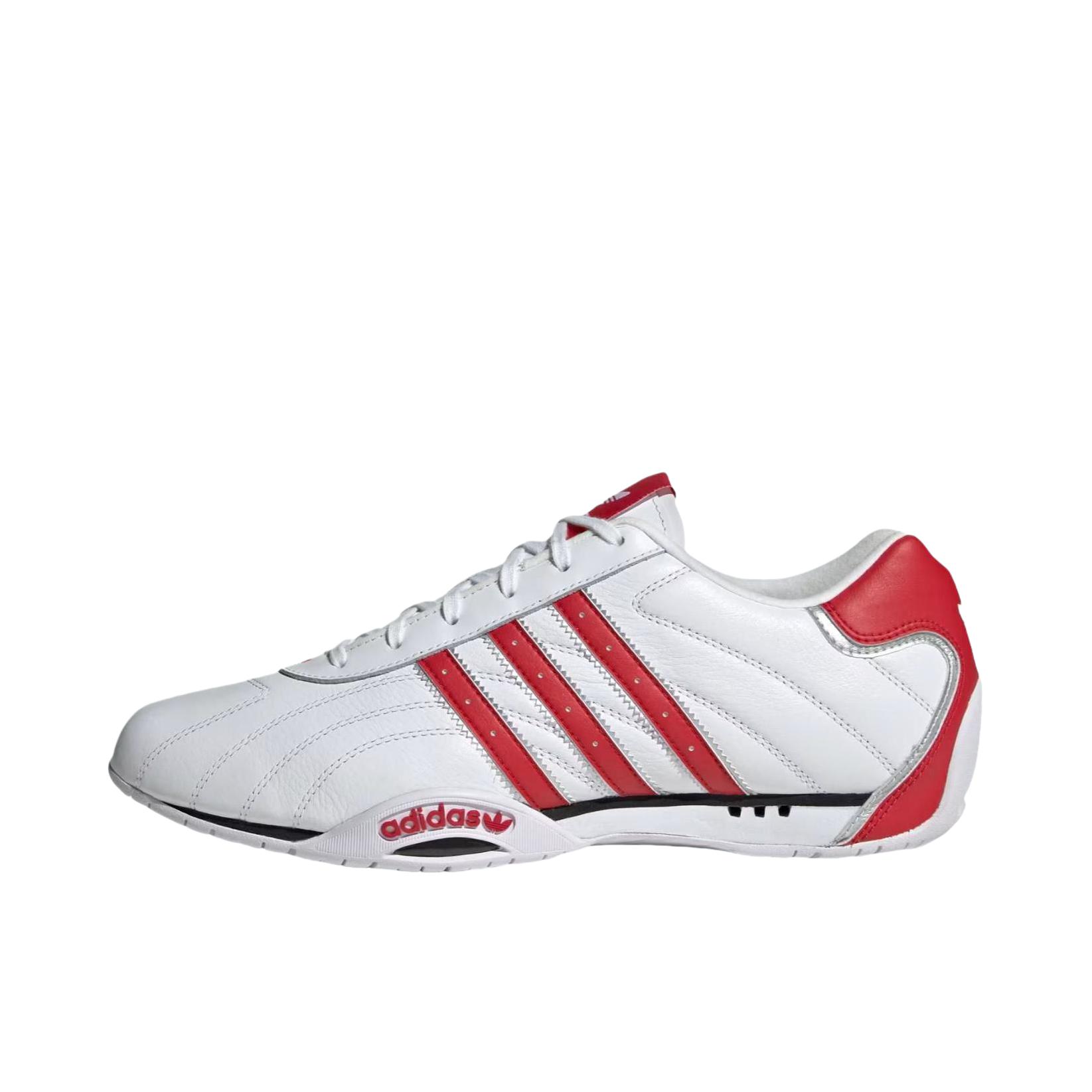 推荐商品：adidas Originals ADIRACER 薄底 防滑耐磨 舒适减震 赛车鞋 白色/红色 