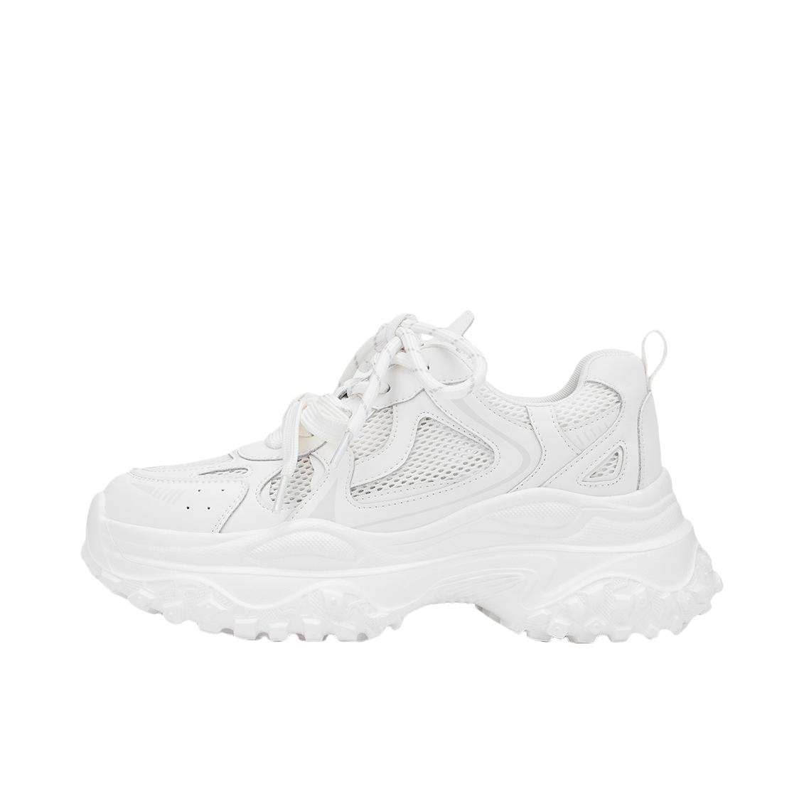 推荐商品：热风 透气 增高 系带 老爹鞋 H42W25143 女款/米色