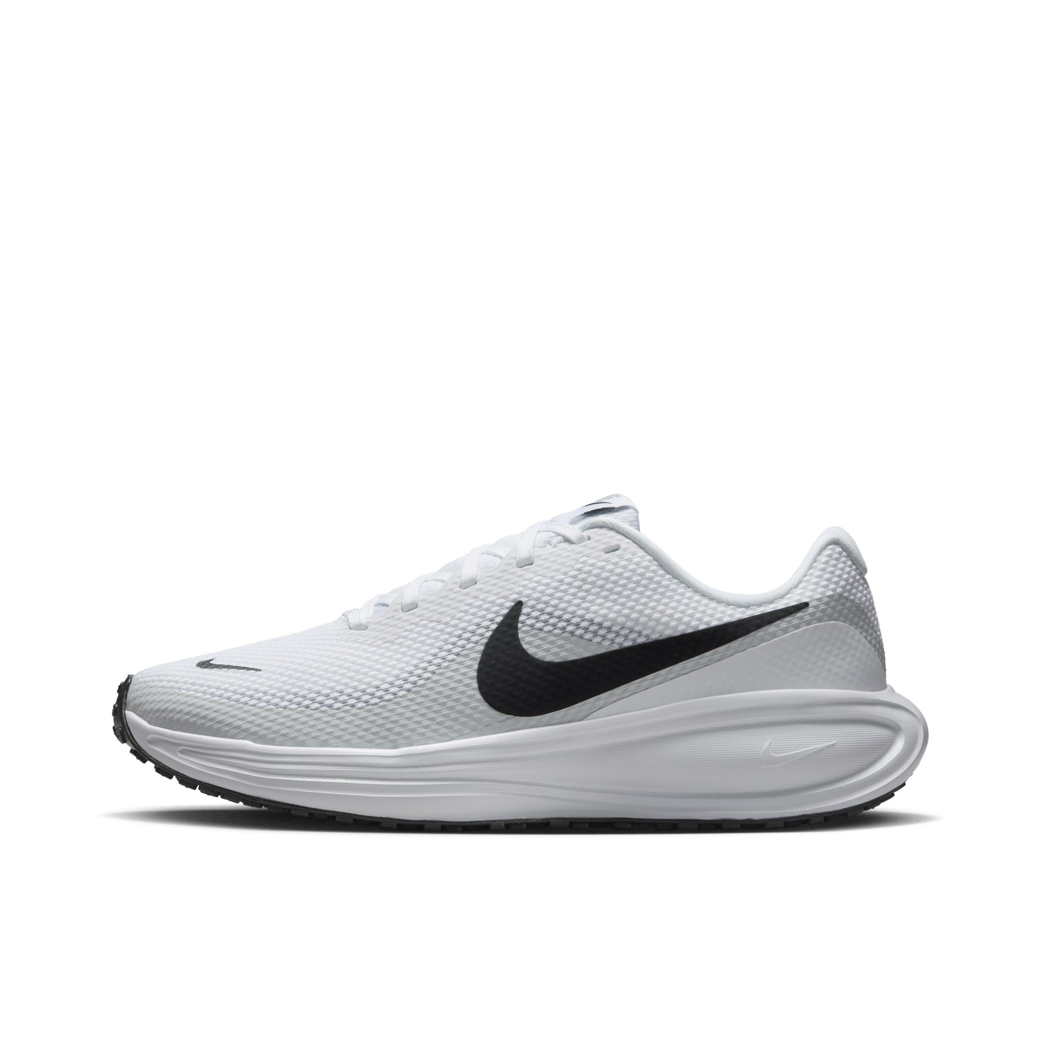 推荐商品：Nike Revolution 8 跑鞋 网布百搭防滑耐磨低帮缓震训练网面回弹轻便春夏支撑短跑贴合圆头 白色/白金色/黑色