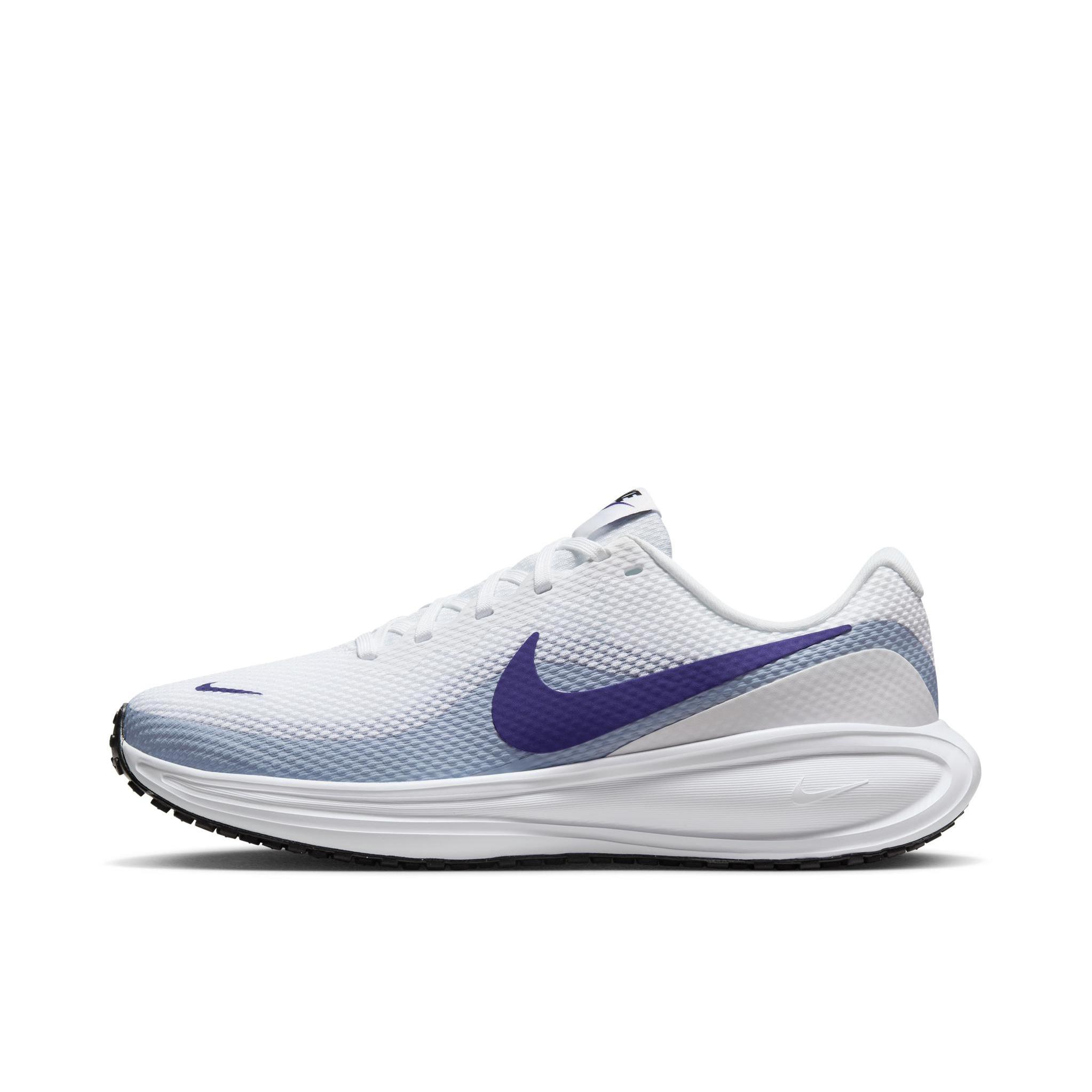 推荐商品：Nike Revolution 8 跑鞋 网布百搭防滑耐磨低帮缓震训练网面回弹轻便春夏支撑短跑贴合圆头 白色/蓝色