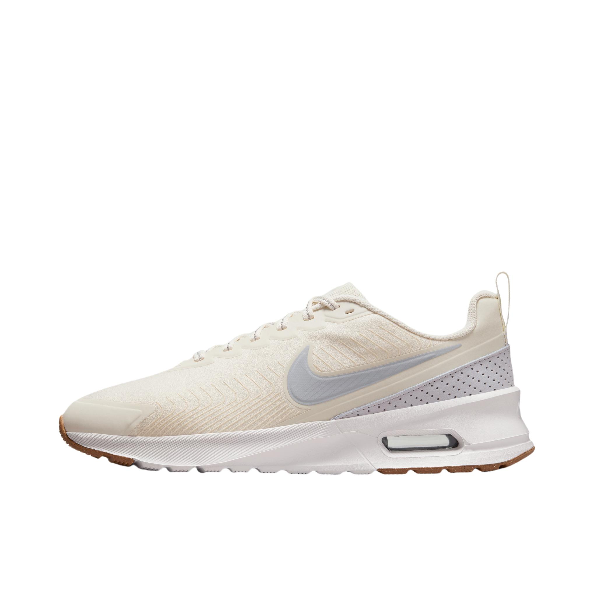 推荐商品：Nike Air Max Nuaxis 跑鞋 网面透气防滑耐磨舒适轻便系带缓震回弹百搭支撑抓地 珍珠灰色/山峰白色