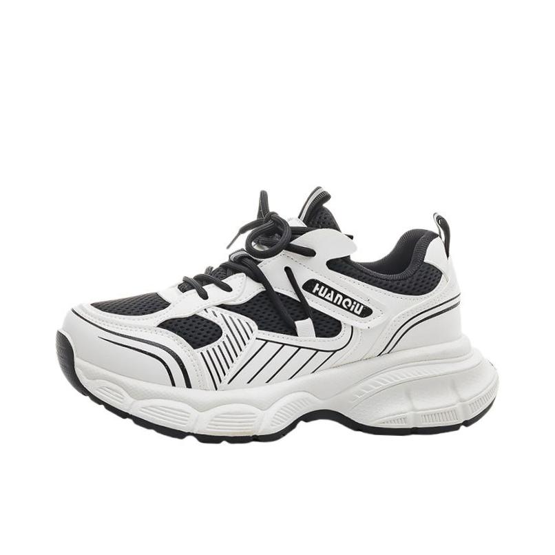 推荐商品：环球 轻便 厚底 增高 透气 网面 校园风 防寒 不闷脚 软底耐穿 老爹鞋 SAI-J21 女款/白色/黑色