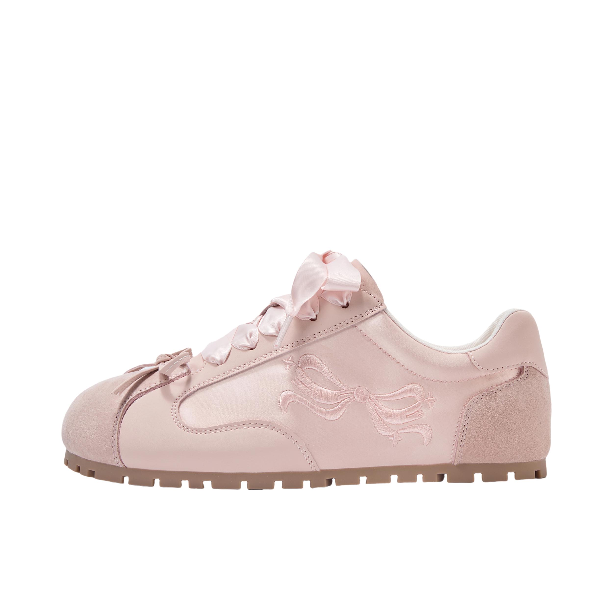 推荐商品：热风 百搭 德训鞋 复古 低帮 运动休闲鞋 H42W5Y149 女款/粉色