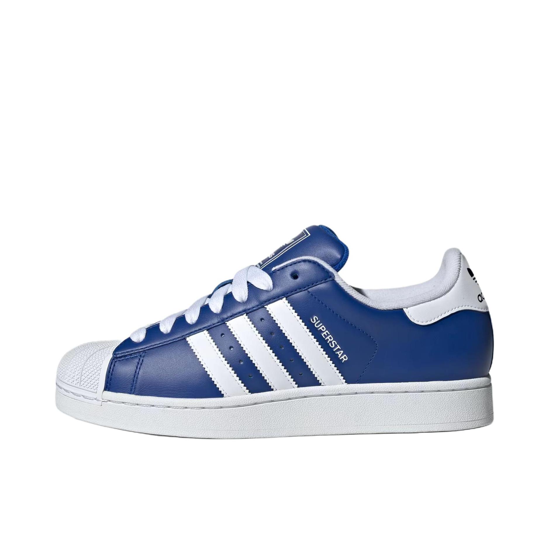 推荐商品：adidas Originals Superstar 2 板鞋 复古防滑耐磨贝壳头贴合圆头支撑 蓝色/白色