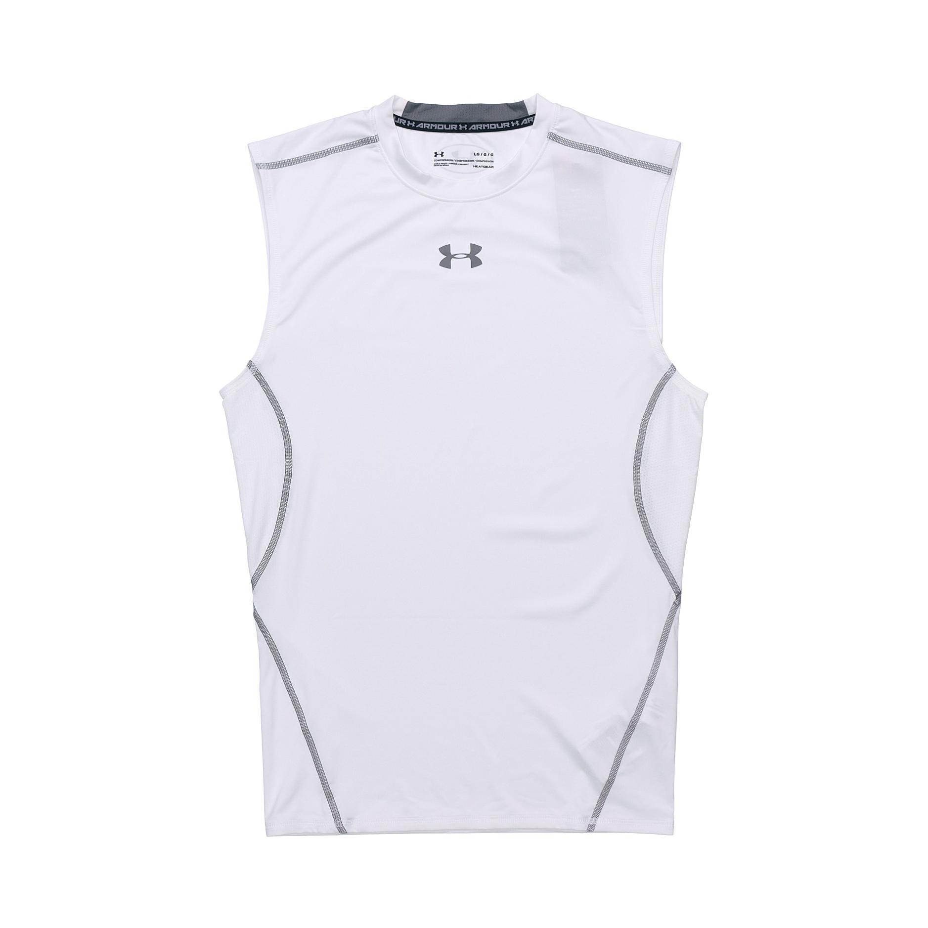 【高瀚宇同款】Under Armour 透气速干紧身衣健身训练无袖圆领坎肩背心 男女同款 1257469