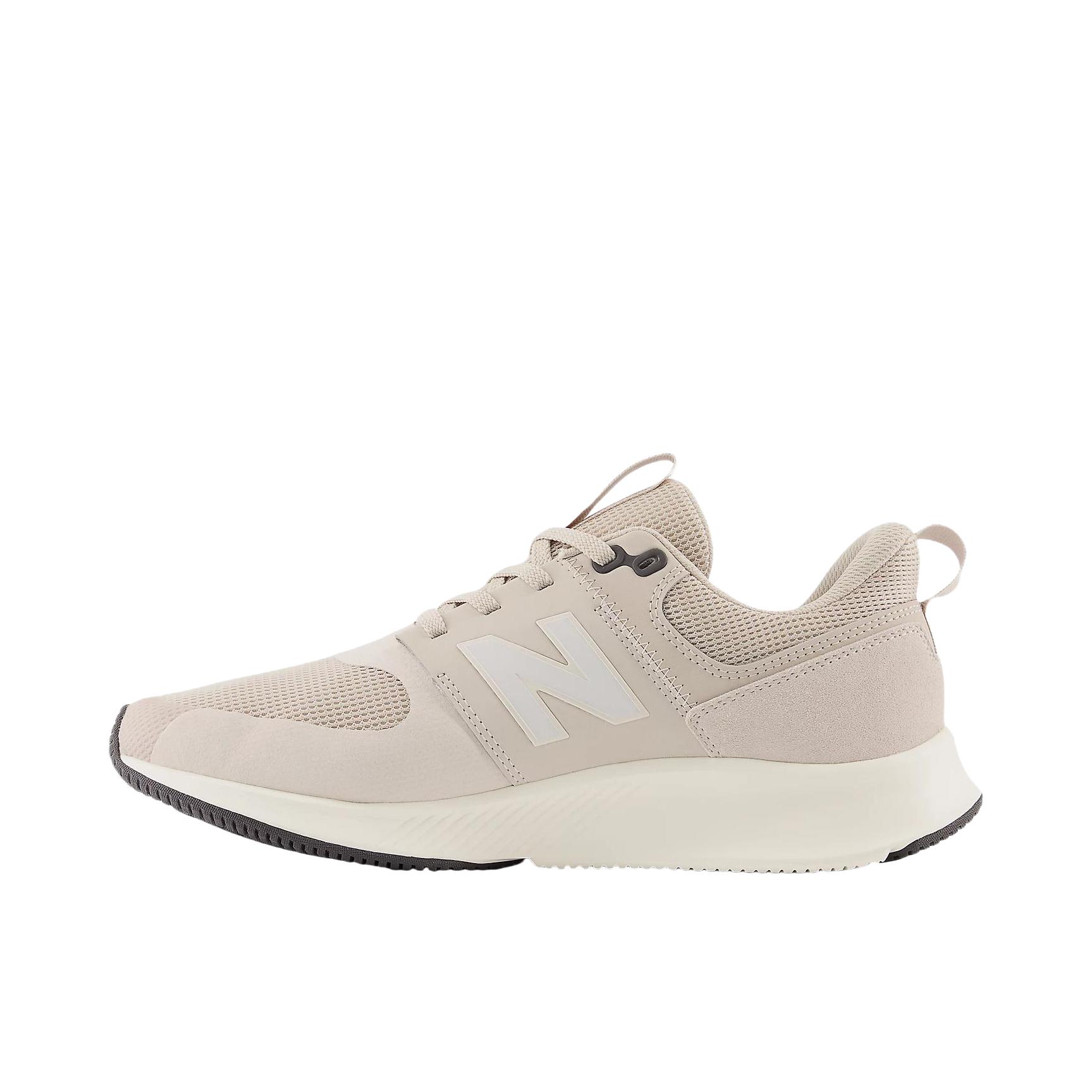 推荐商品：New Balance 990 V1 跑鞋 防滑耐磨网布透气减震轻便包裹性支撑织物复古马拉松 2E宽/米色/粉色