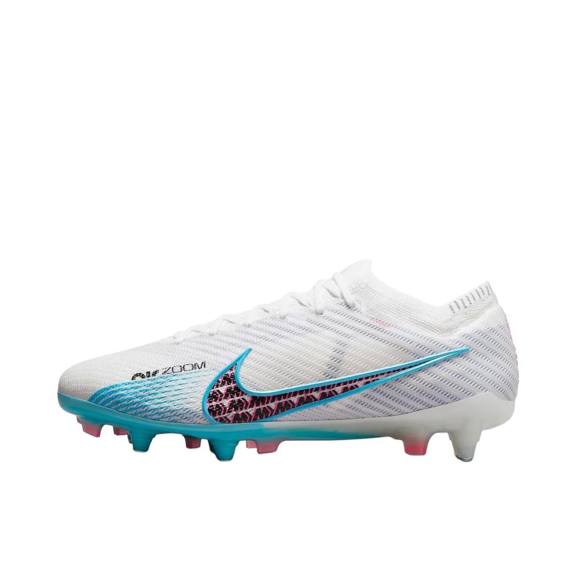 推荐商品：Nike Mercurial Vapor 15 Elite SG-Pro 顶级 钢钉 松软人工草地 防滑 足球鞋 白色/浅蓝色