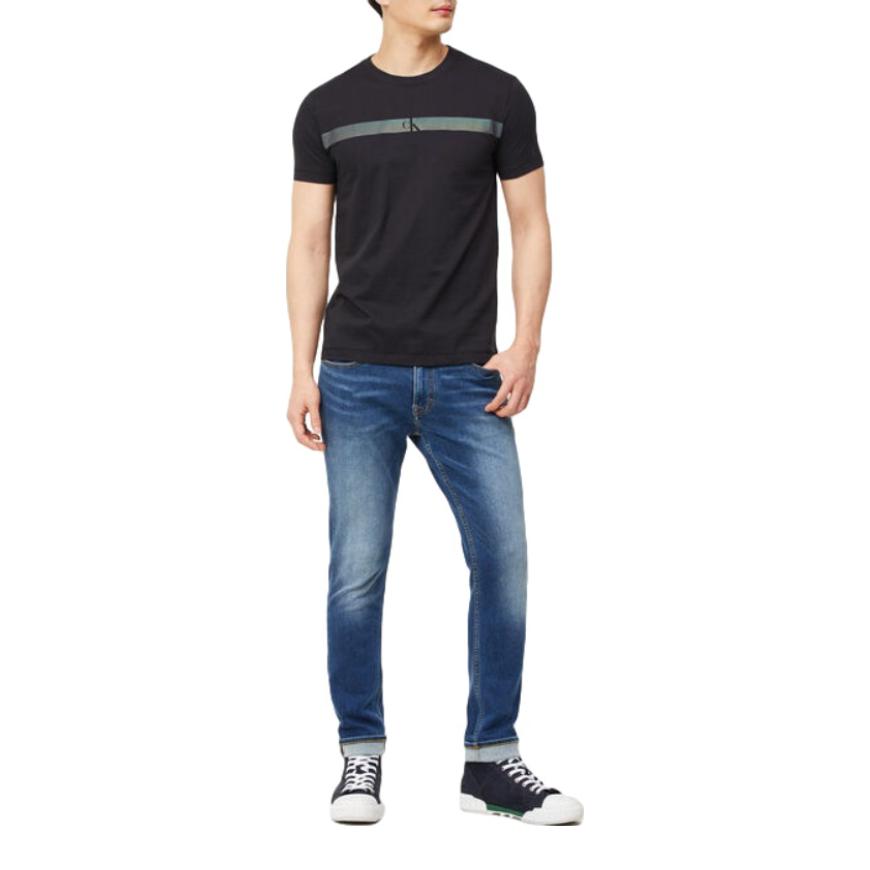 Calvin Klein 修身显瘦印花圆领短袖T恤 J317165